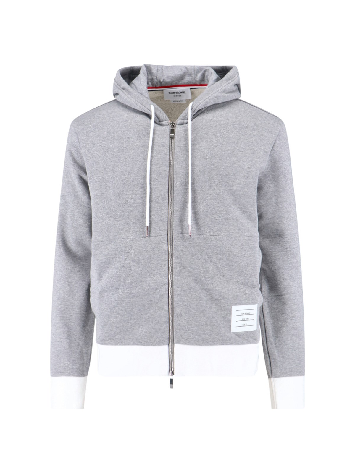 Thom Browne Felpa In Cotone Grigio Uomo In Gray
