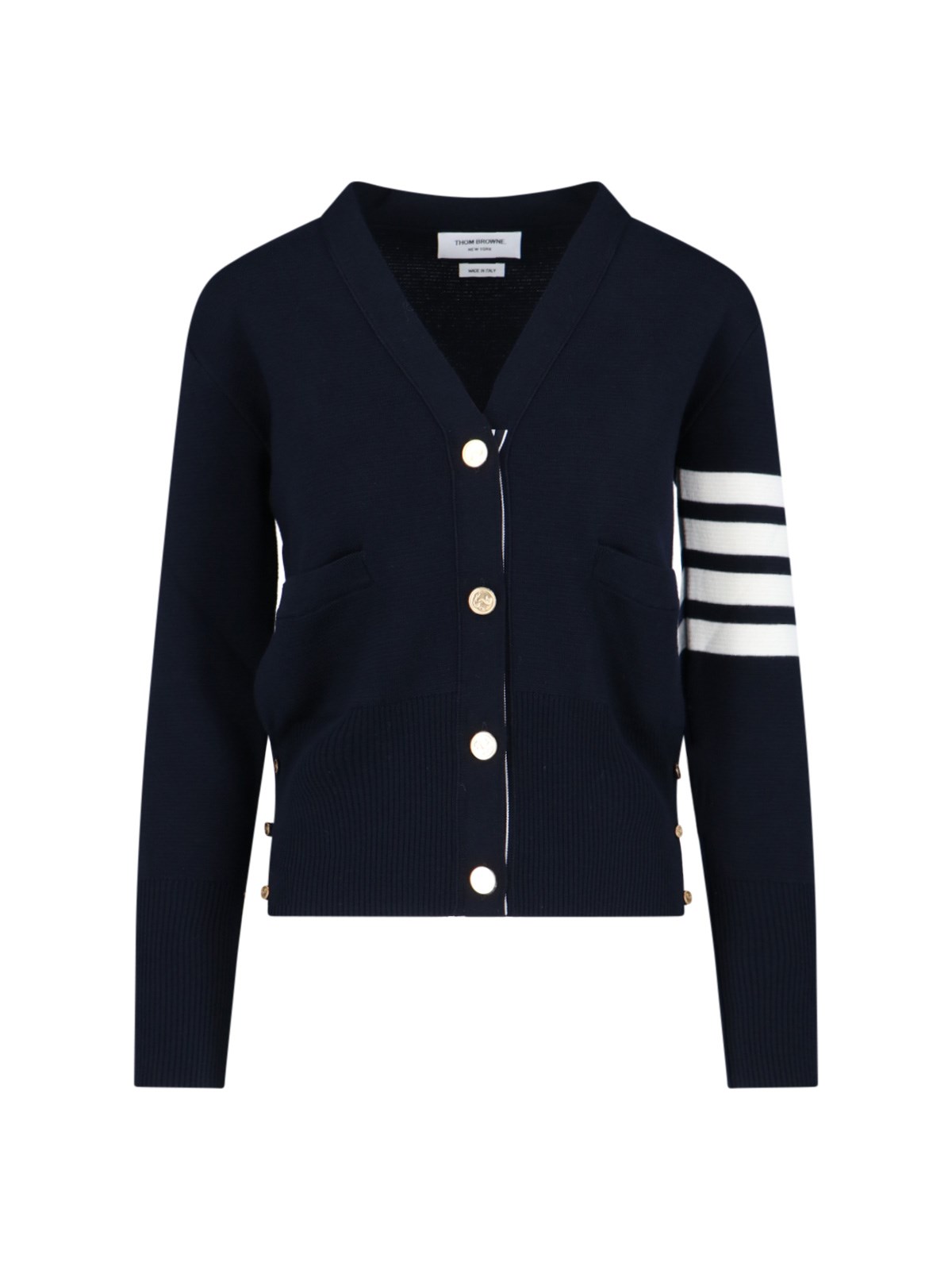 Thom Browne 4-bar Stripe Cropped Jacket In Blue