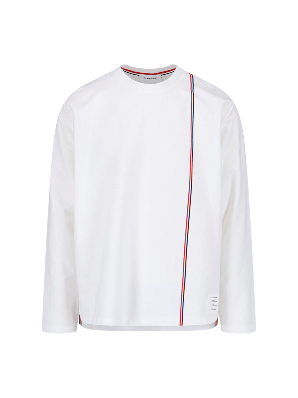 【送料&関税込】Thom Browne Tricolor Detail T-shirt Thom browne Tricolor detail t-shirt available on SUGAR - 189600