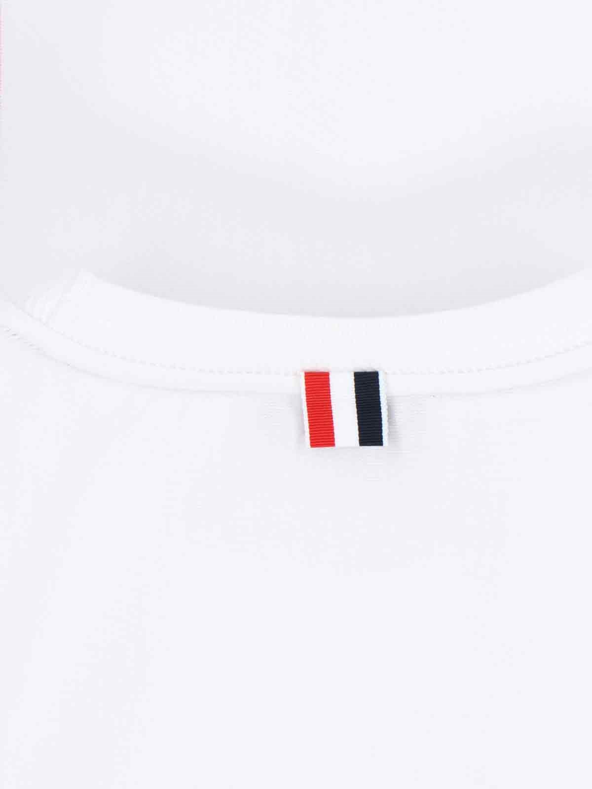 【送料&関税込】Thom Browne Tricolor Detail T-shirt Thom browne Tricolor detail t-shirt available on SUGAR - 189600