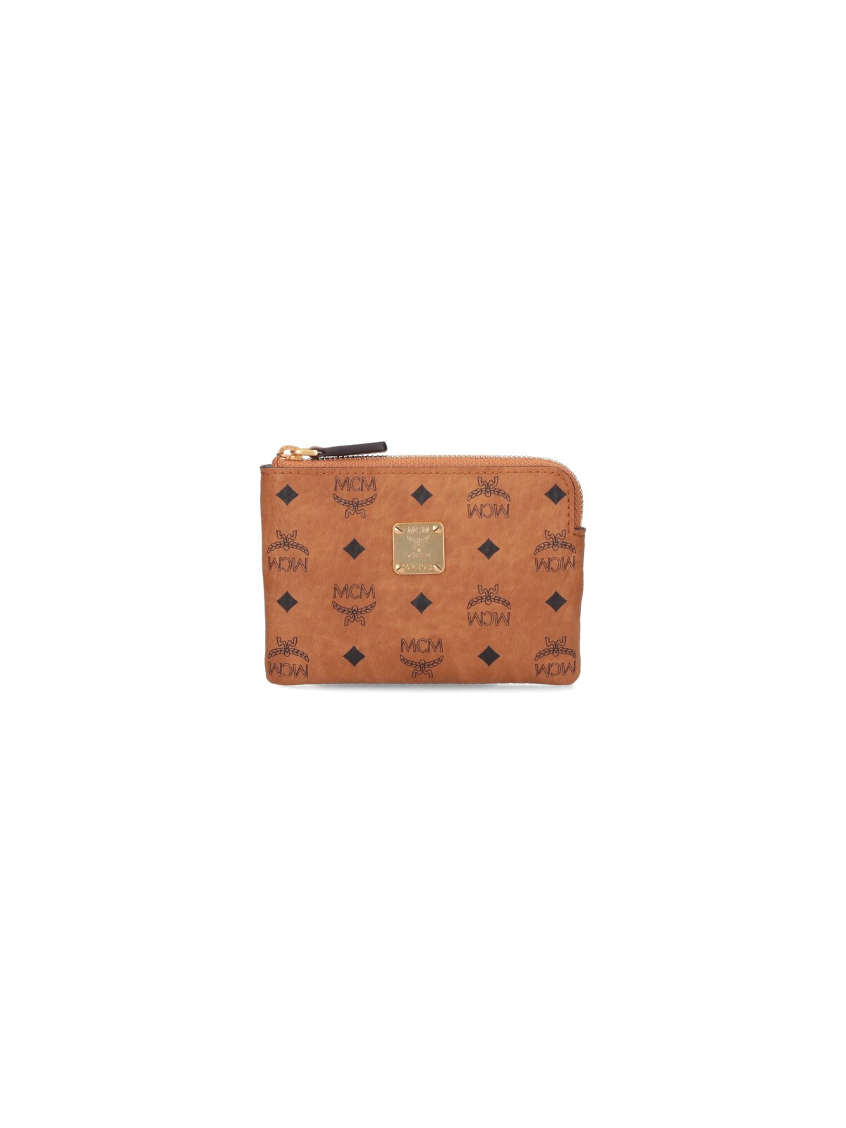 Mcm 'aren' Zip Purse In Brown