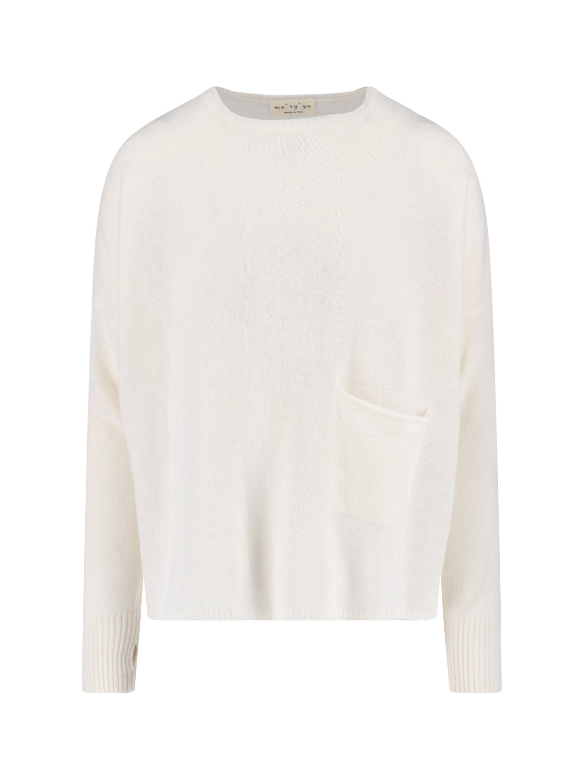 Ma'ry'ya Virgin Wool And Cashmere Sweater In White