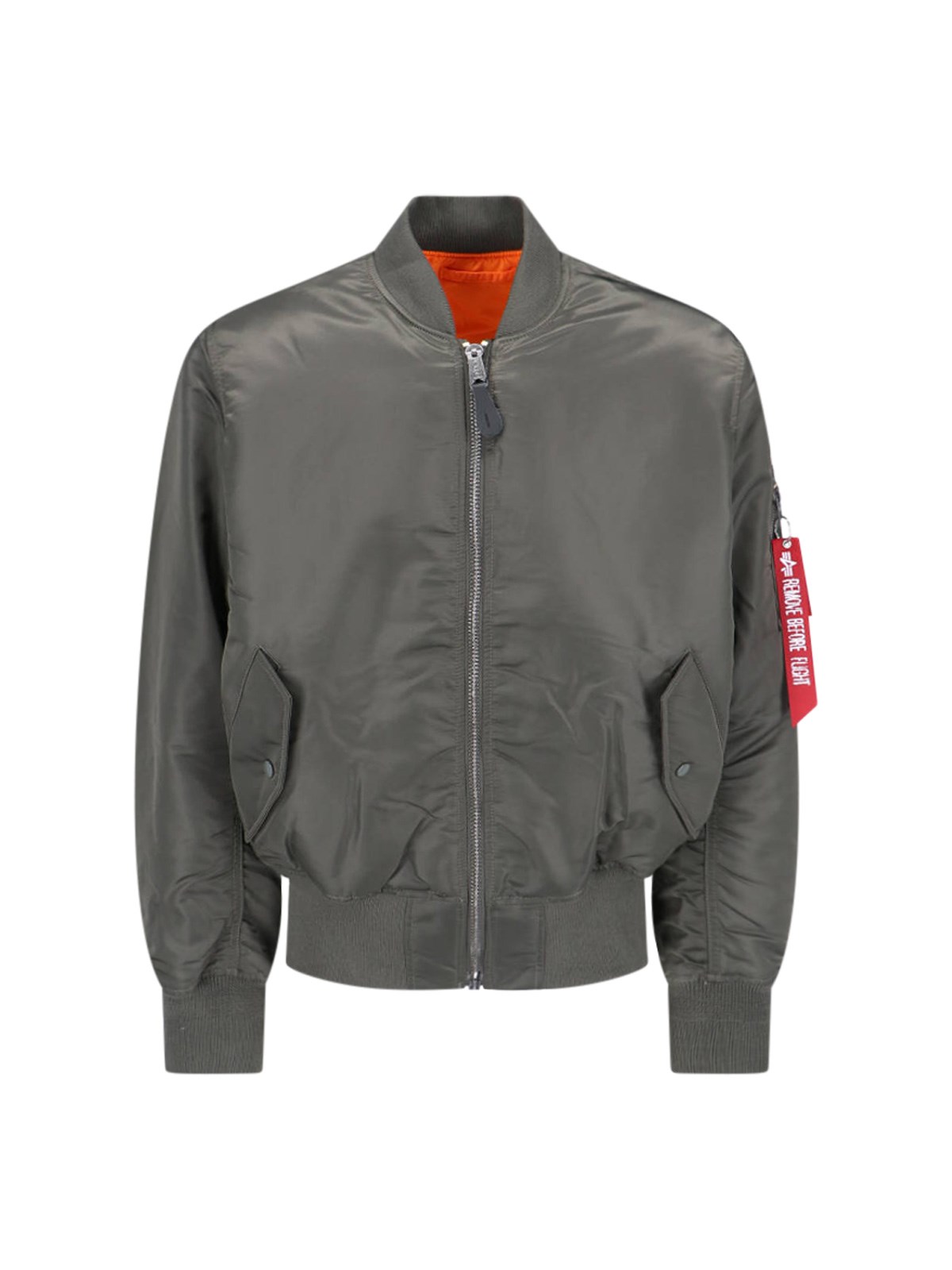 Alpha Industries "ma-1 Heritage" Reversible Bomber Jacket In Gray