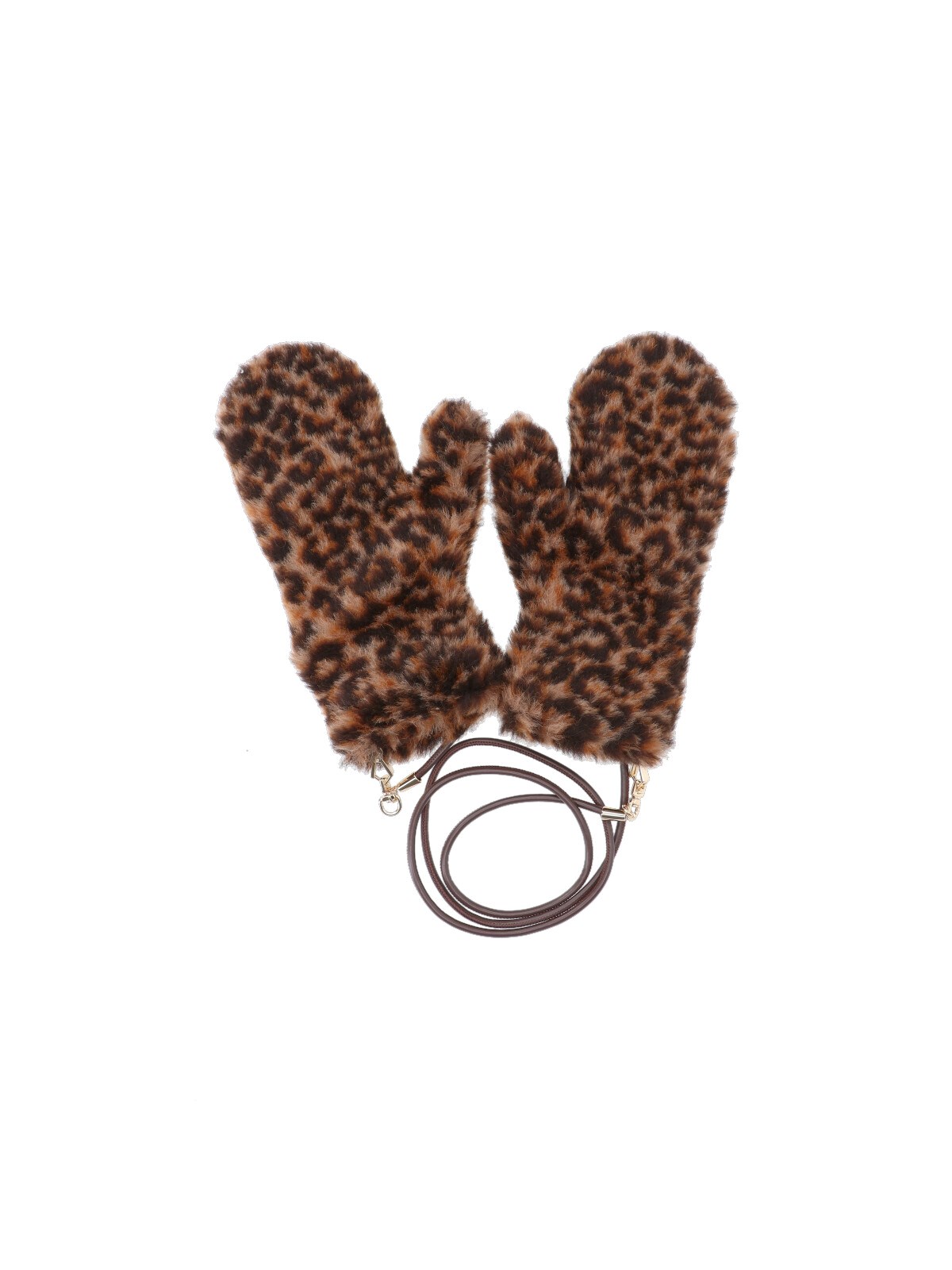 Max Mara Teddy Gloves In Animal Print
