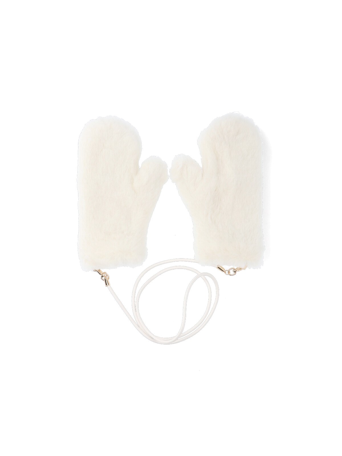 Max Mara Teddy Gloves In Neutral