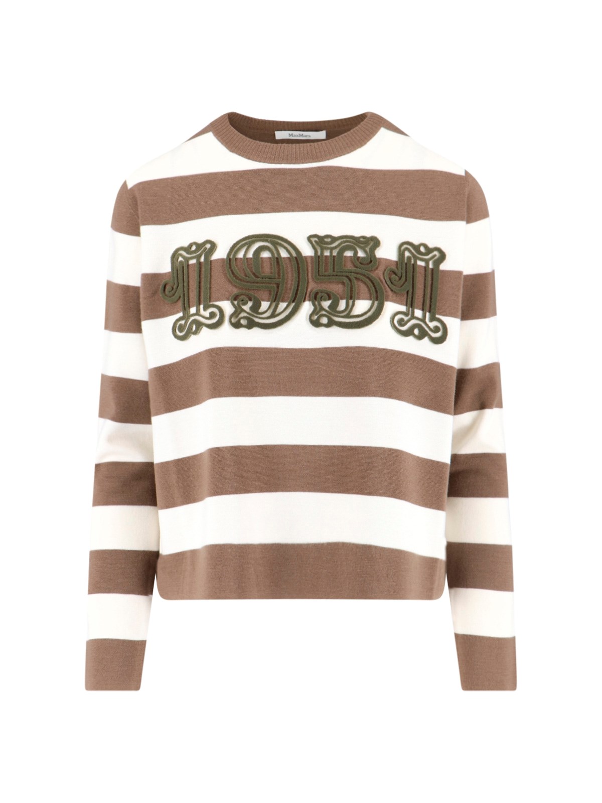 Max Mara 1951 Embroidery Wool Striped Sweater Clothing In Multi