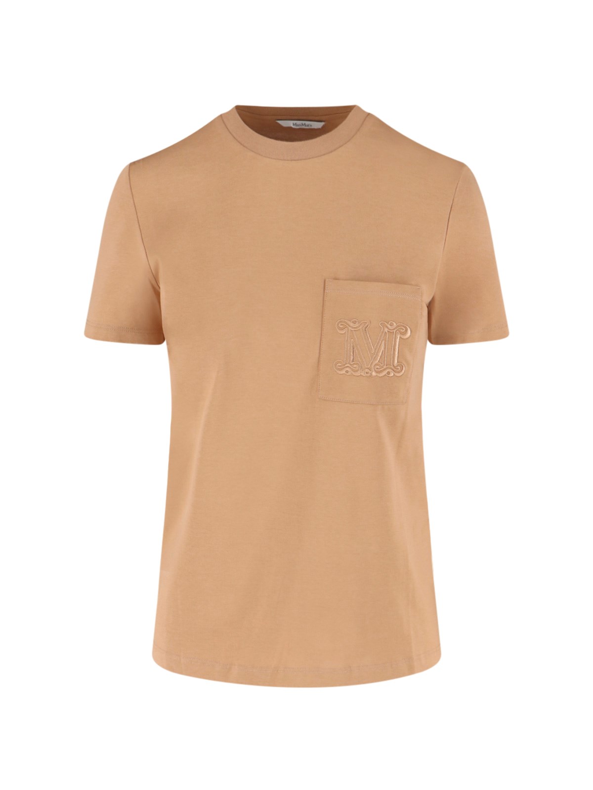 Max Mara Camel-coloured T-shirt In Cotton In Orange