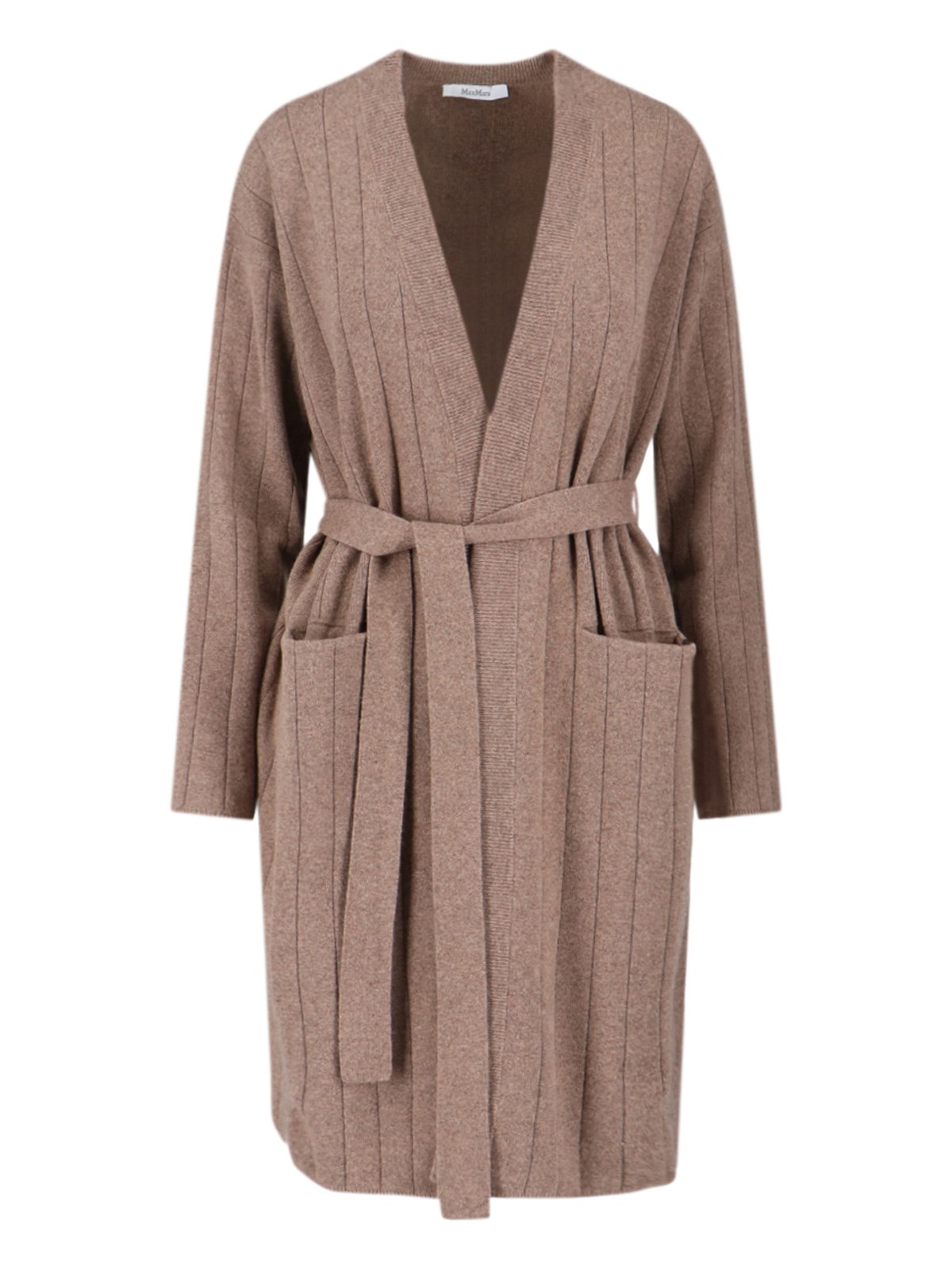 Max Mara Maxi Cashmere Cardigan In Brown