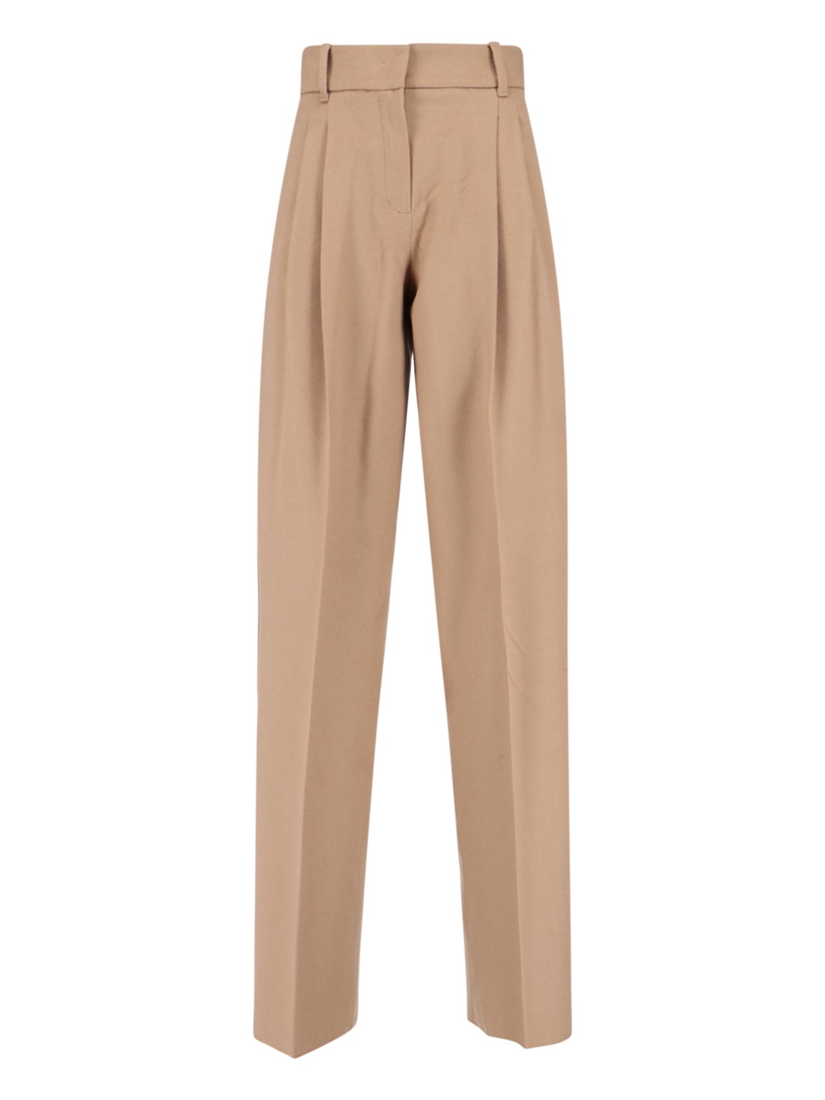 Max Mara Virgin Wool Pants In Brown