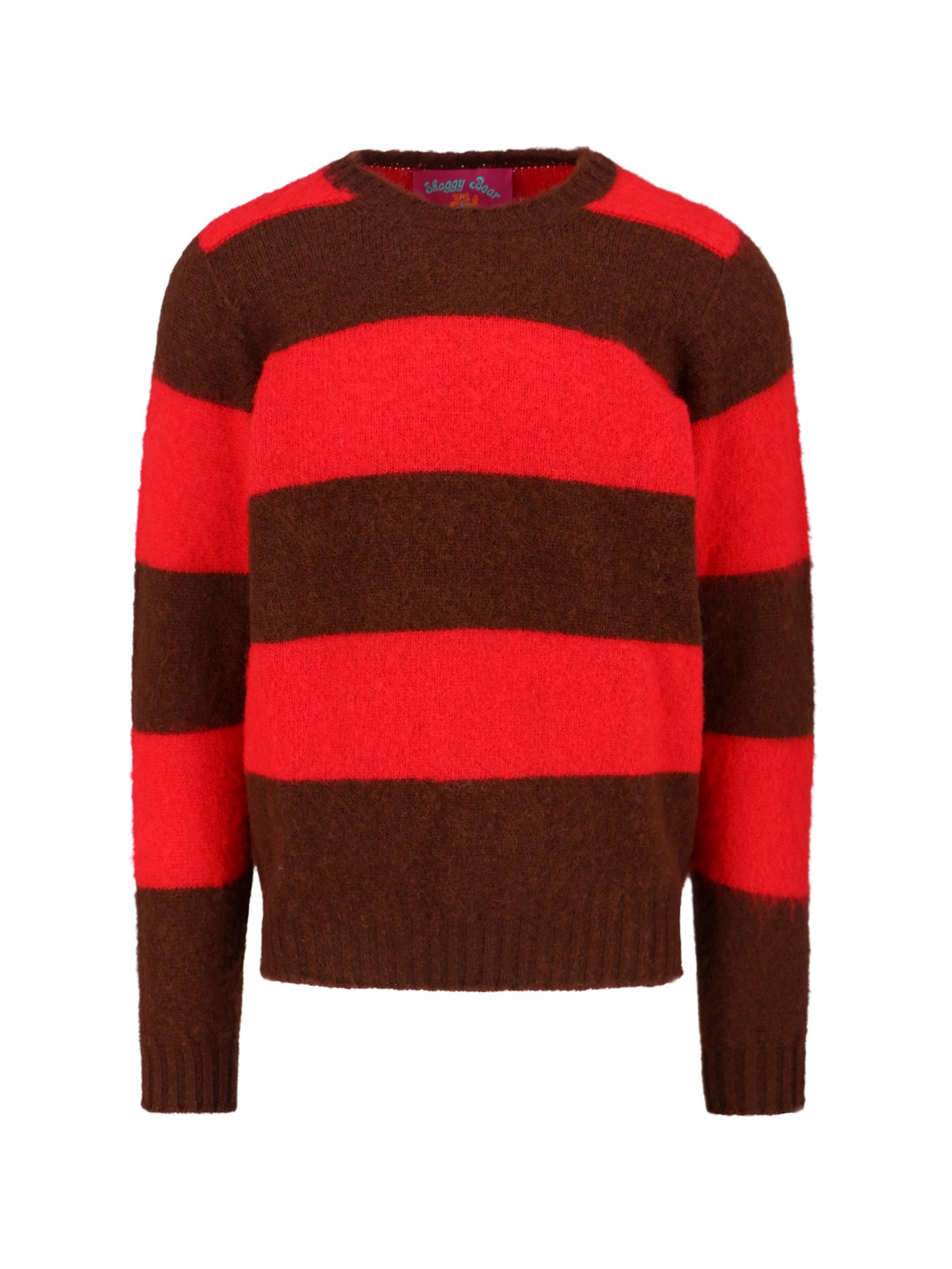 Howlin' Textured Knit Sweater With Classic Crew Neckline In Brown