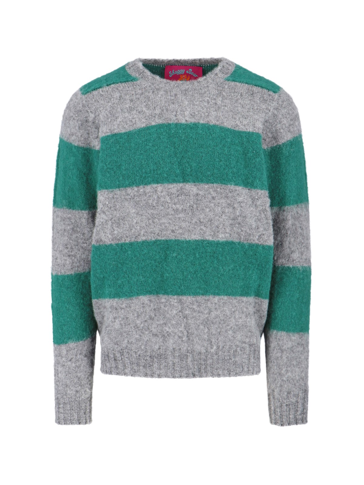 Howlin' Striped Crew Neck Long Sleeve Sweater In Gray