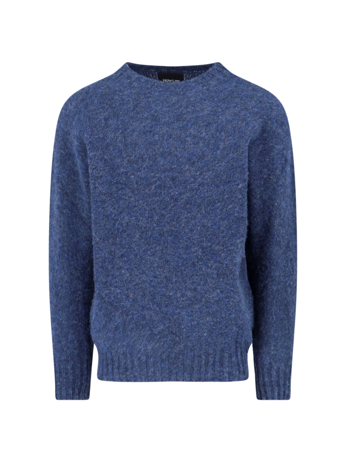 Howlin' Soft Textured Crewneck Sweater With Ribbed Cuffs In Blue