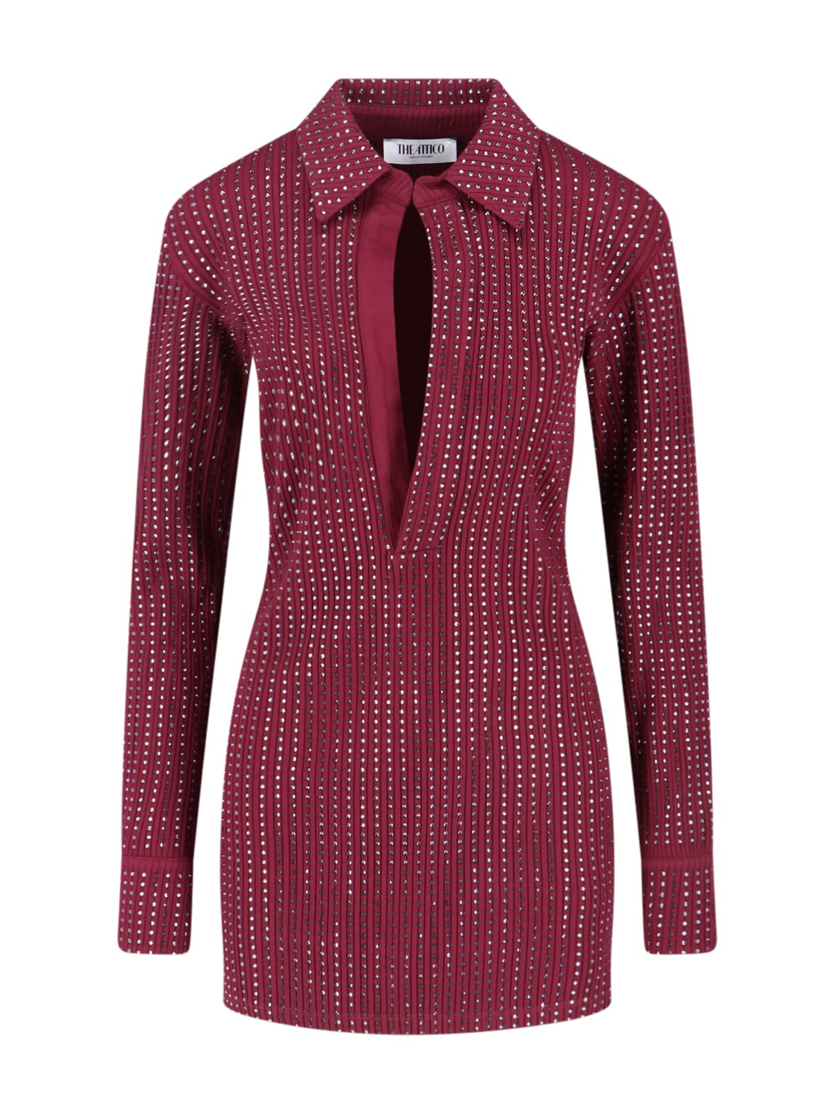 The Attico Rhinestone Mini Dress