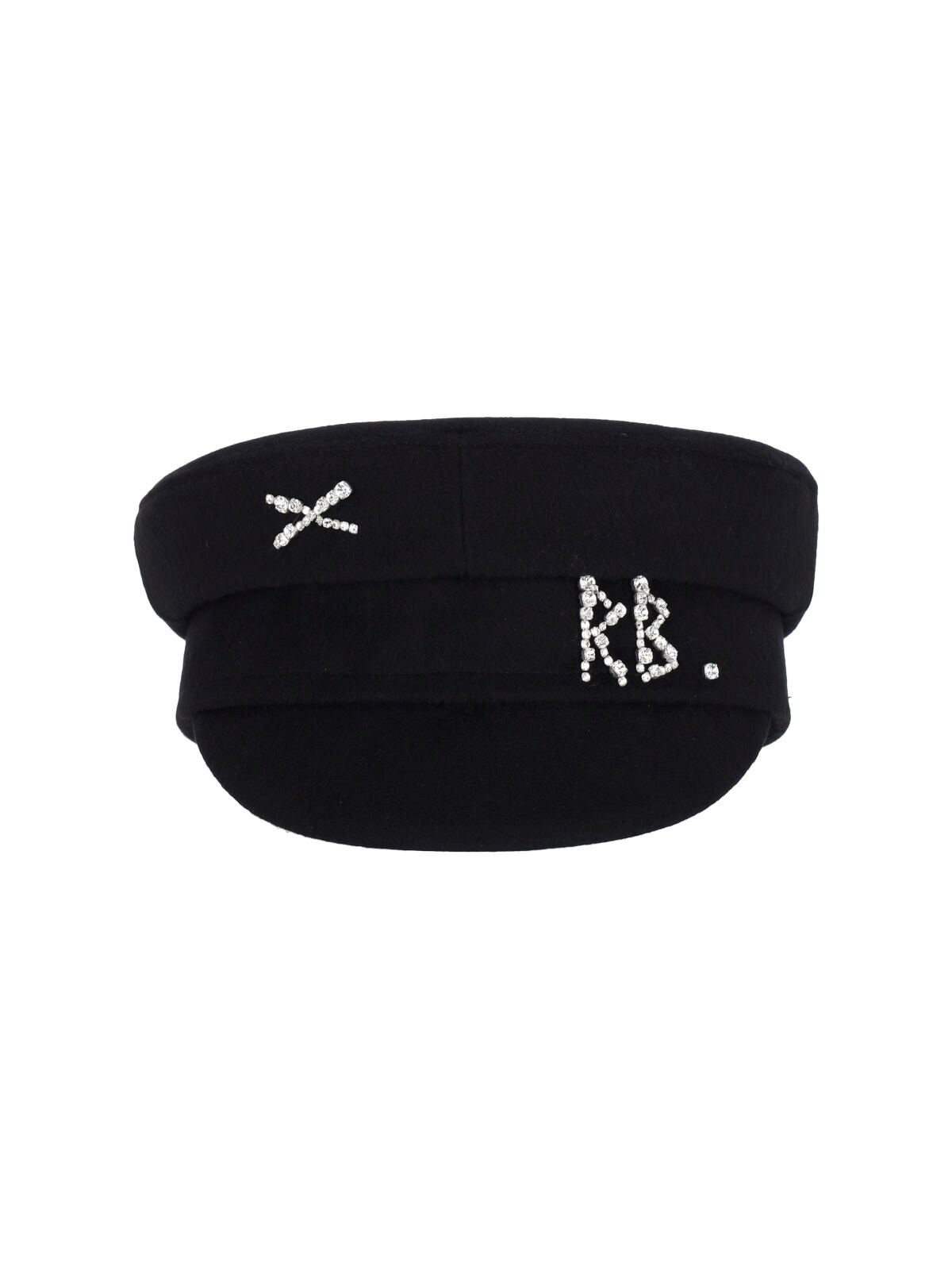 Ruslan Baginskiy Wool Hat With Rhinestones 'baker Boy'