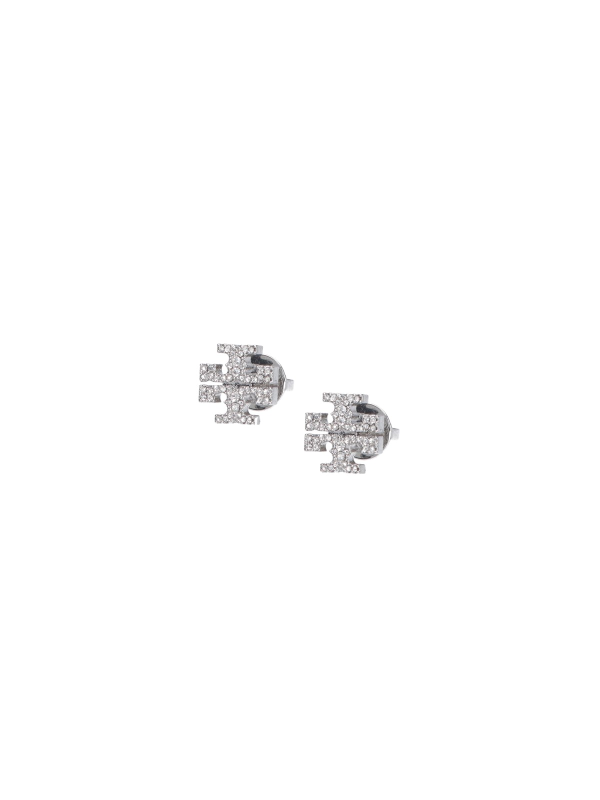 Tory Burch 'kira' Rhinestone Earrings In Silver