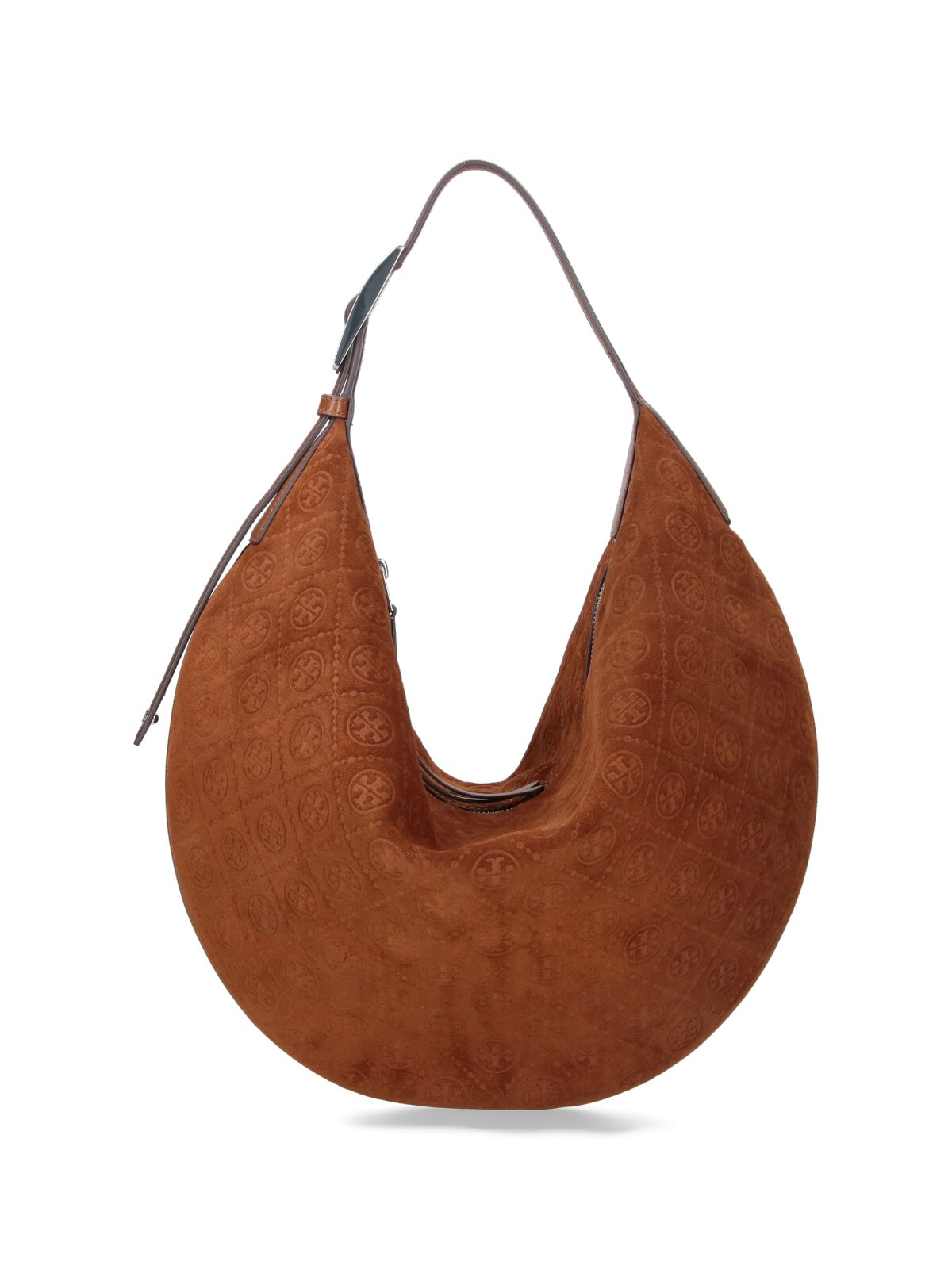 Tory Burch Medium Shoulder Bag " Balloon T Monogram" In Brown
