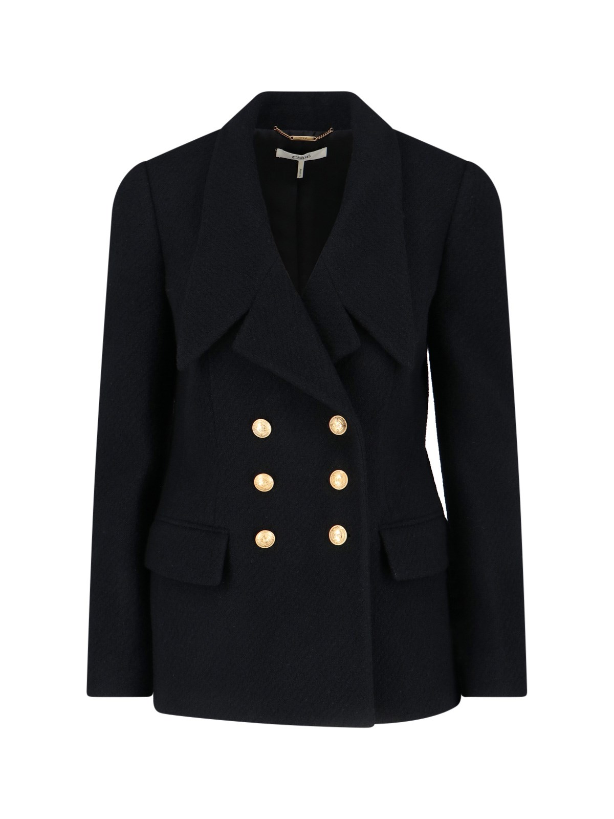 Chloé Double-breasted Wool Blend Blazer