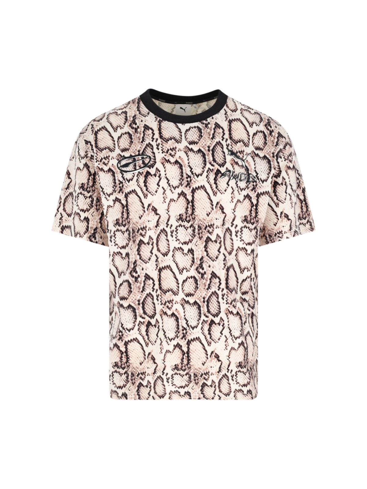 Puma Animal Print Logo T-shirt In Multi