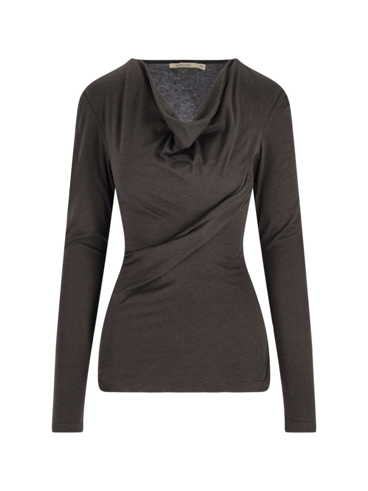 Paloma Wool Junco Cowl Neck Top In Brown