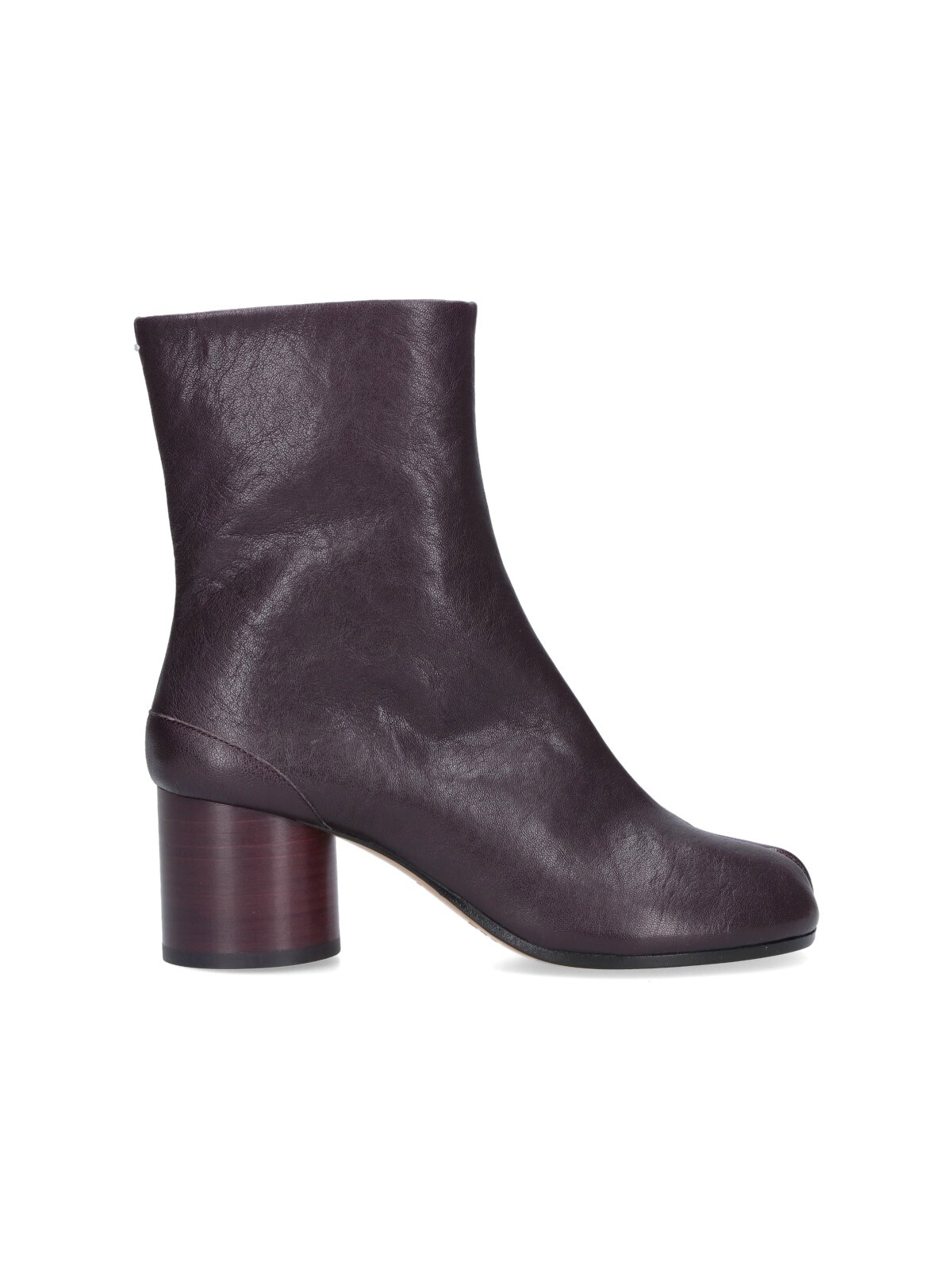 Maison Margiela Stylish Leather Ankle Boots With Chunky Heel In Brown