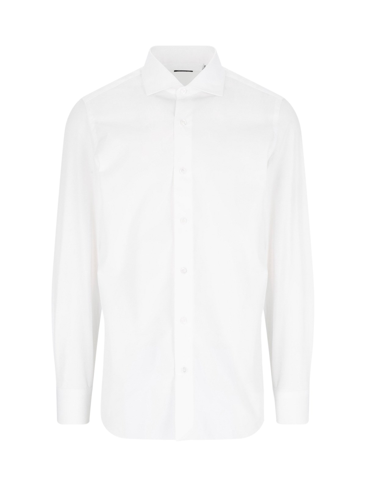 Finamore 1925 Finamore Classic White Cotton Shirt With Traditional Collar In White