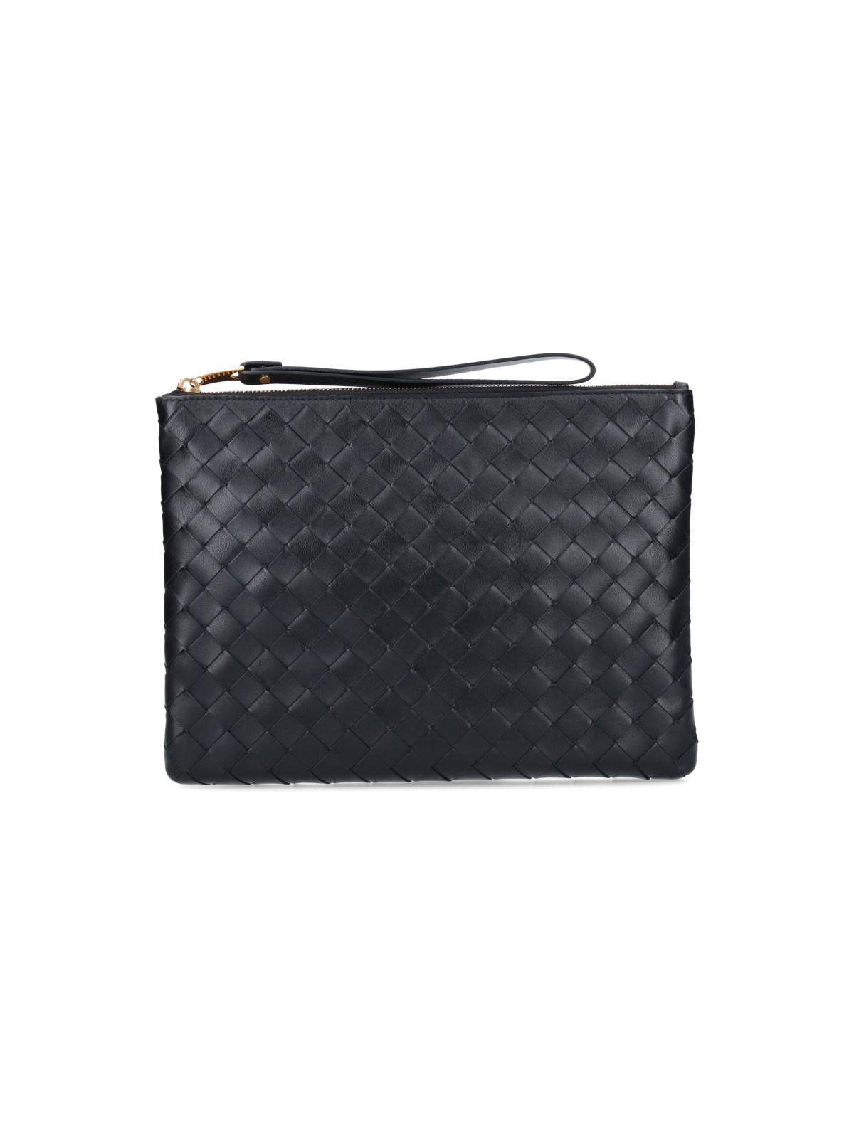Bottega Veneta Woven Pouch In Black