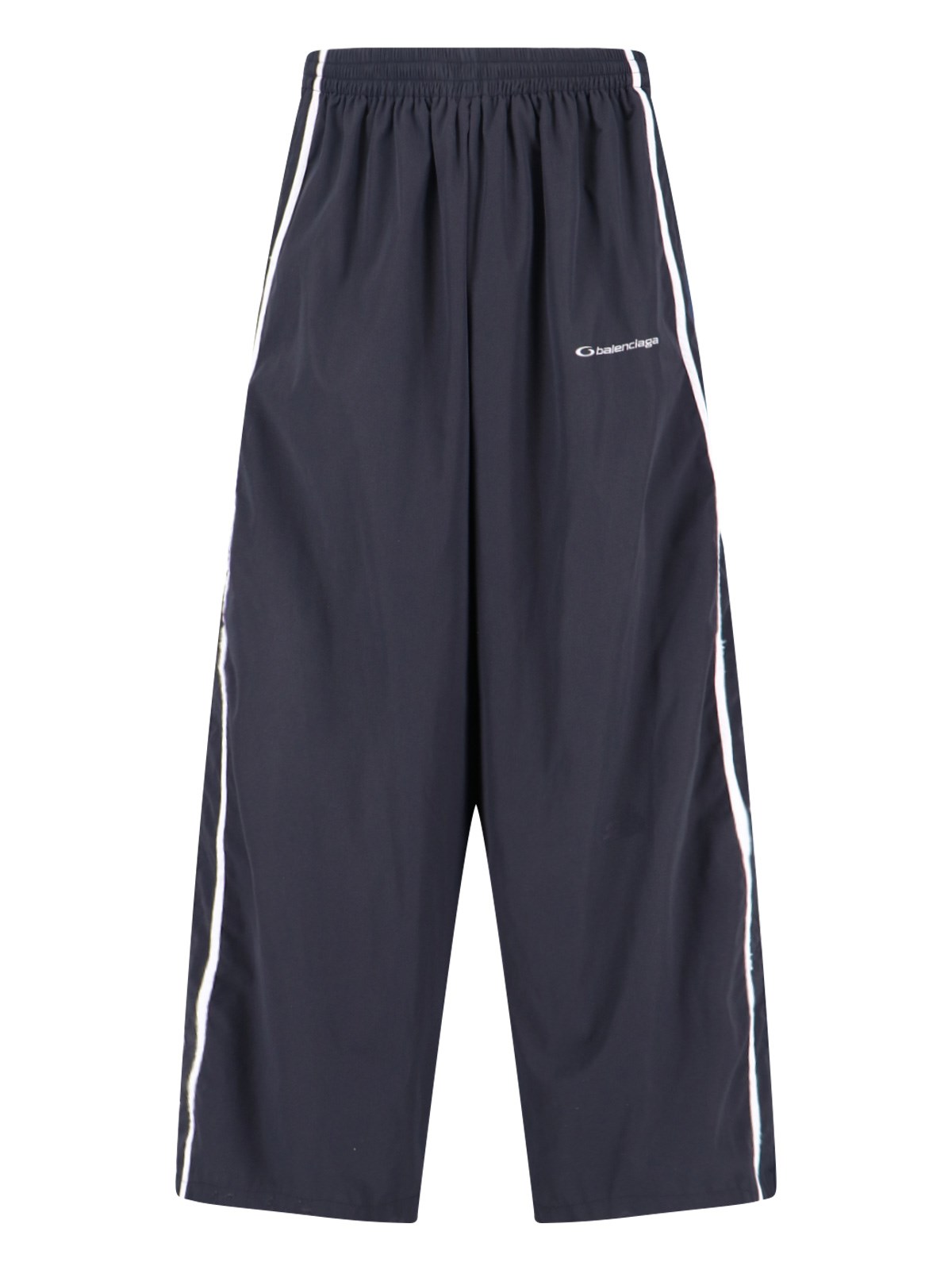 Balenciaga Sporty Trousers Featuring Side Stripes In Blue