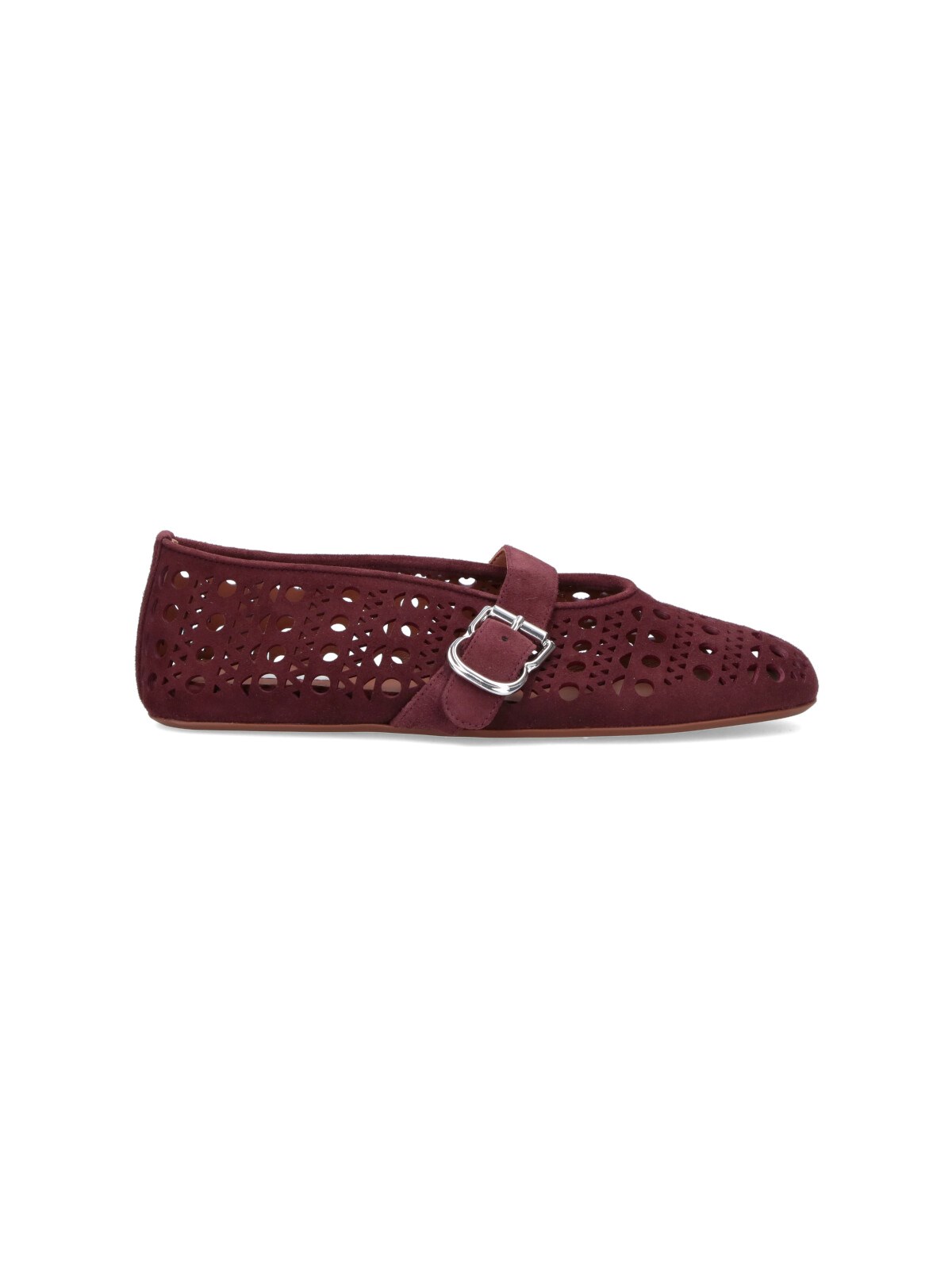 Alaïa Alaia Vienne Ballerina In Garnet Red Suede Women In Red