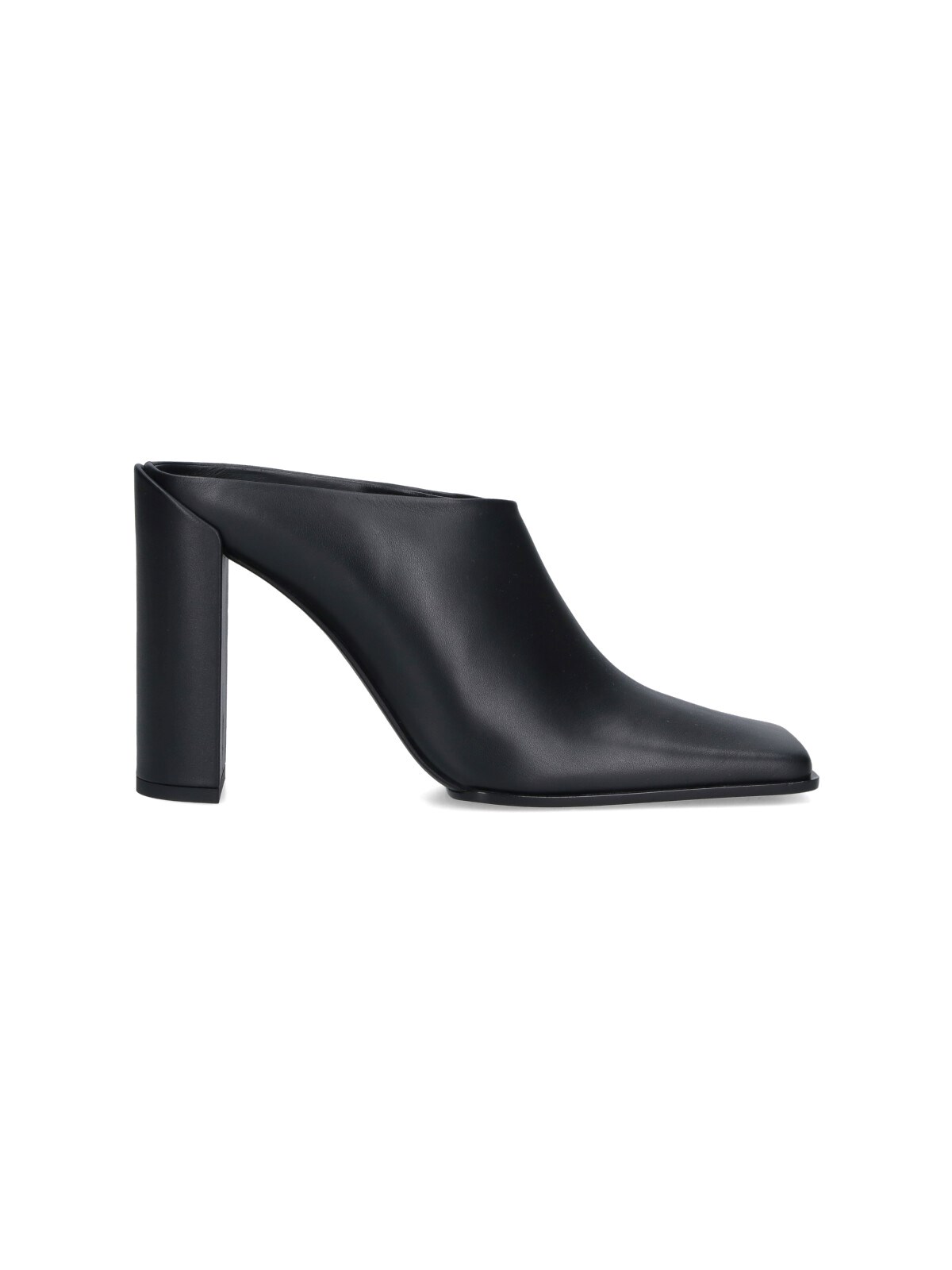 Alaïa Leather Square-toe Mules In Blue