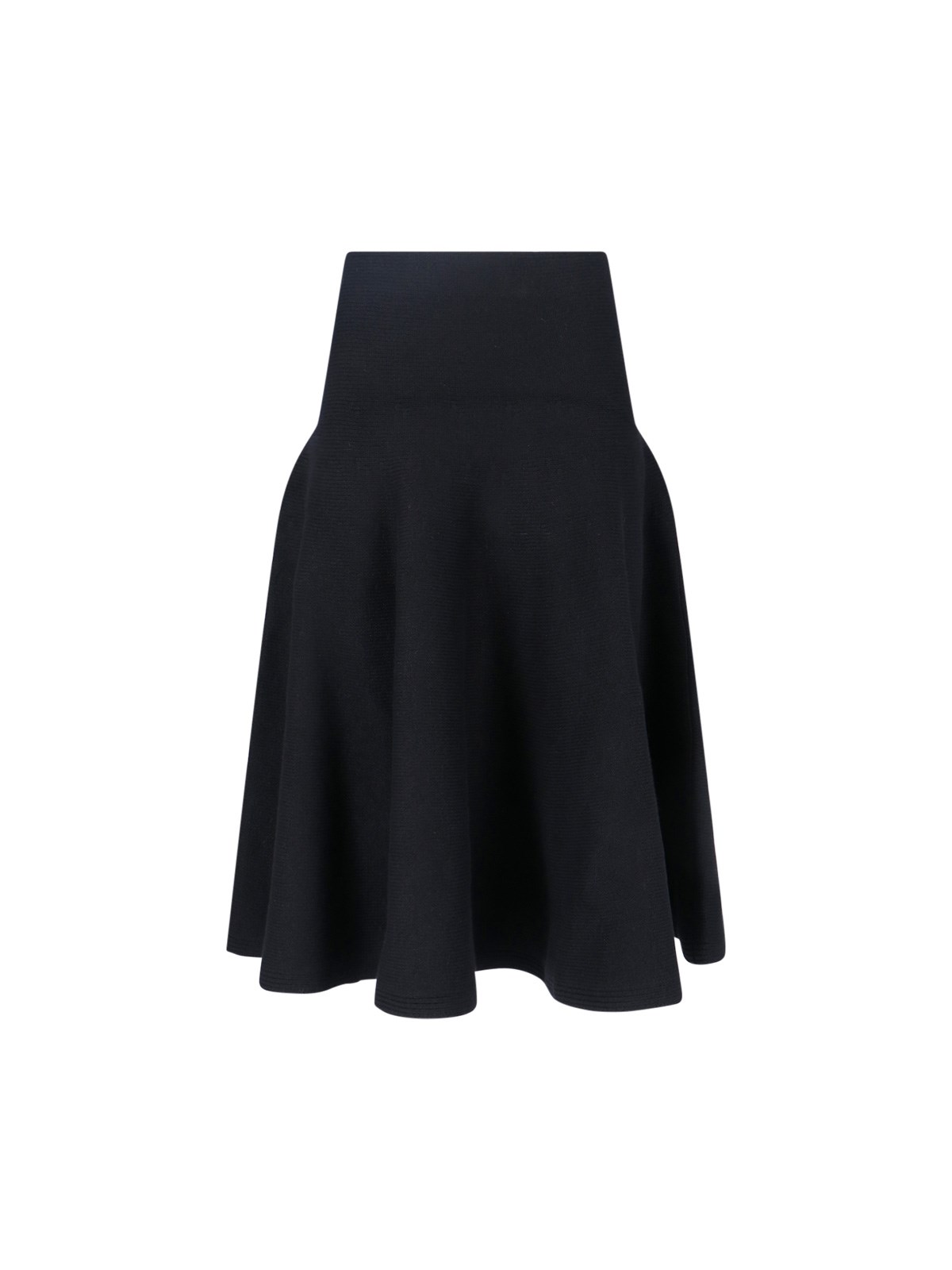 Alaïa Cashmere Midi Skirt In Black