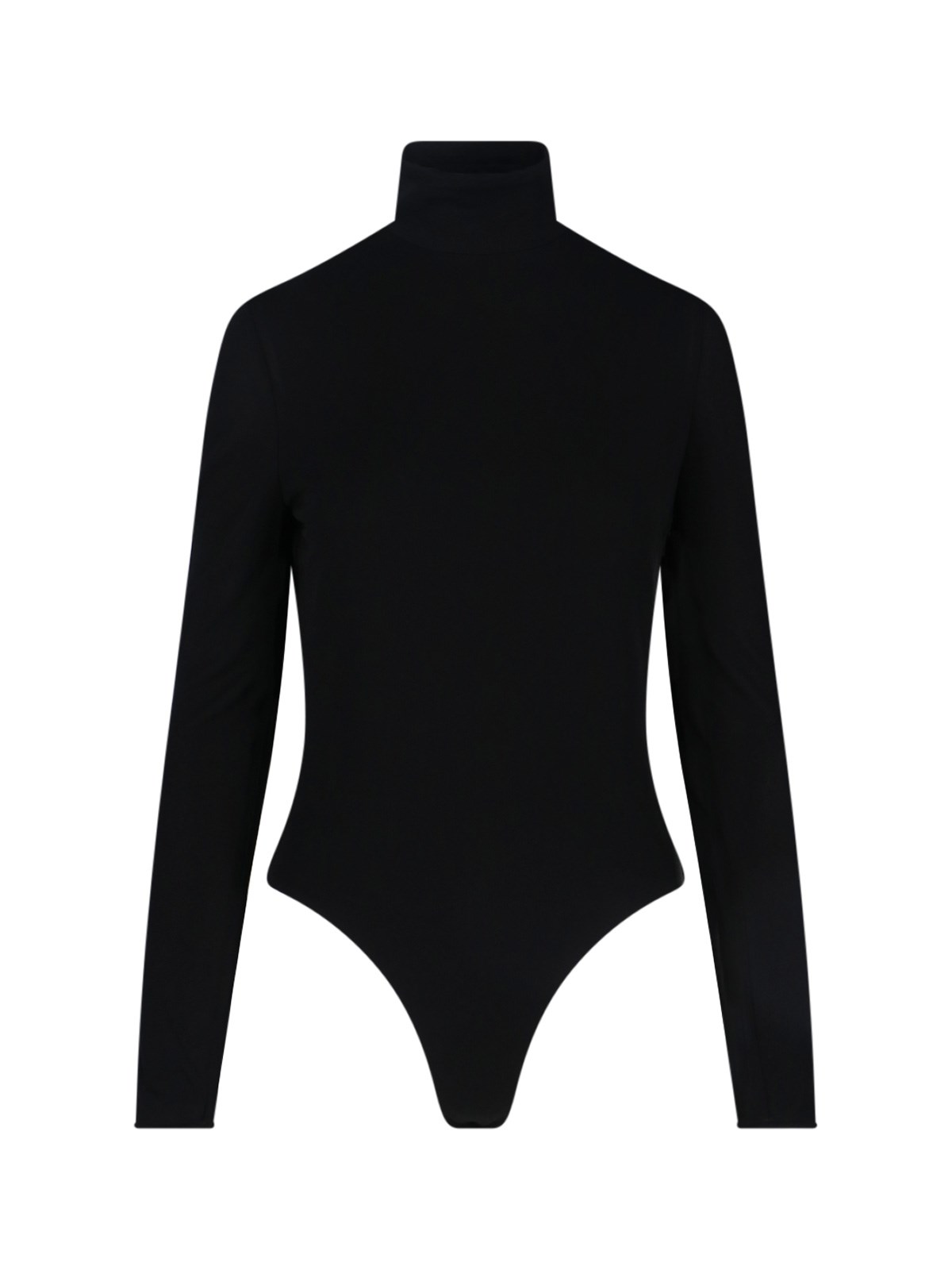 Alaïa Fluid Jersey Bodysuit With Heart Cut-out In Black