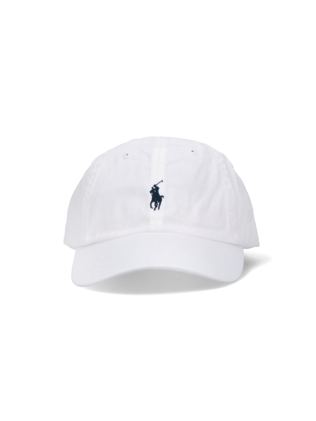 Polo Ralph Lauren White Baseball Cap With Horsebit Embroidery In Cotton Man