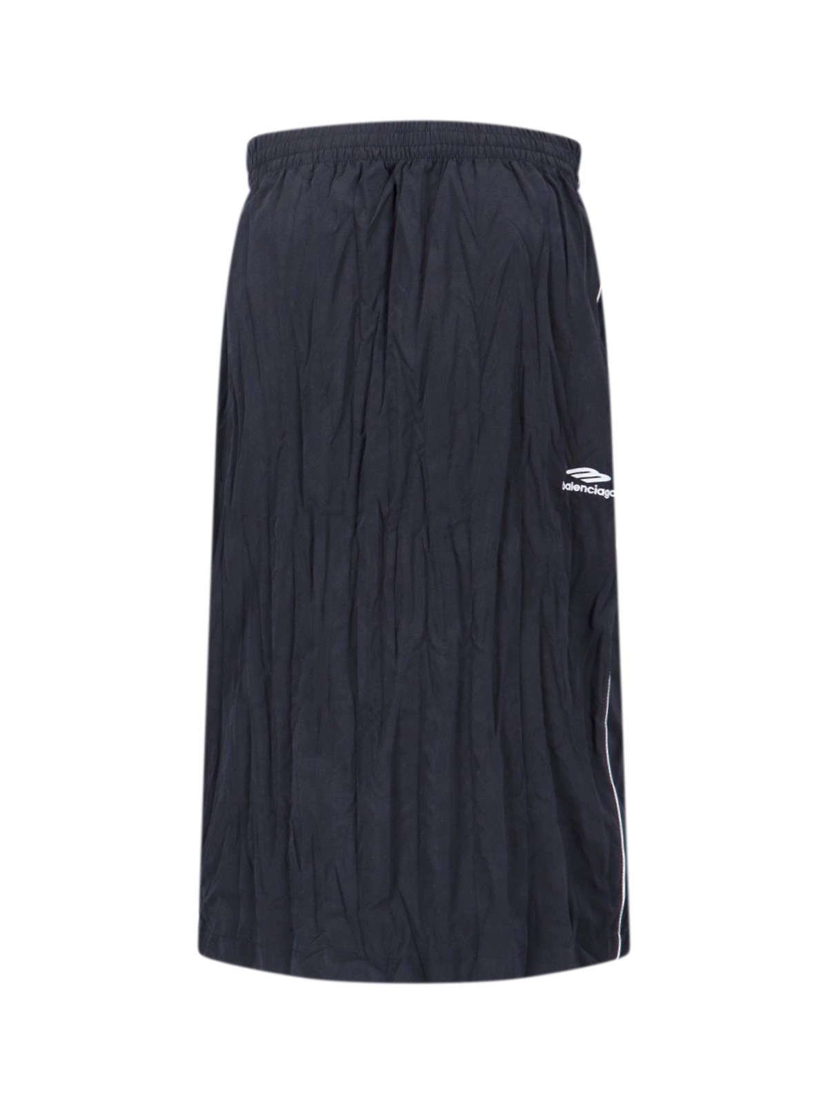 Balenciaga Logo Midi Dress In Blue