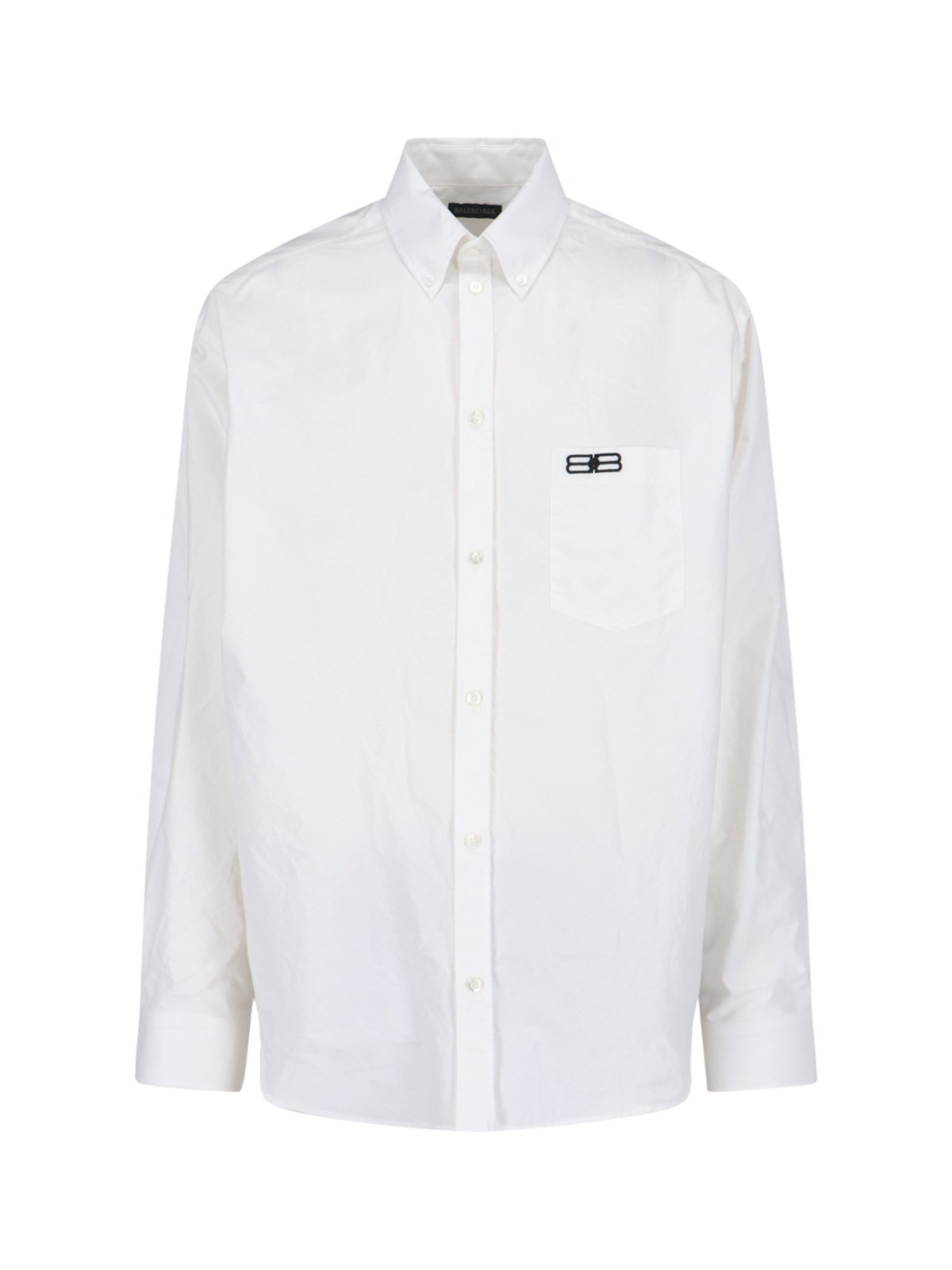Balenciaga Relaxed Fit Shirt Button-down Collar In White