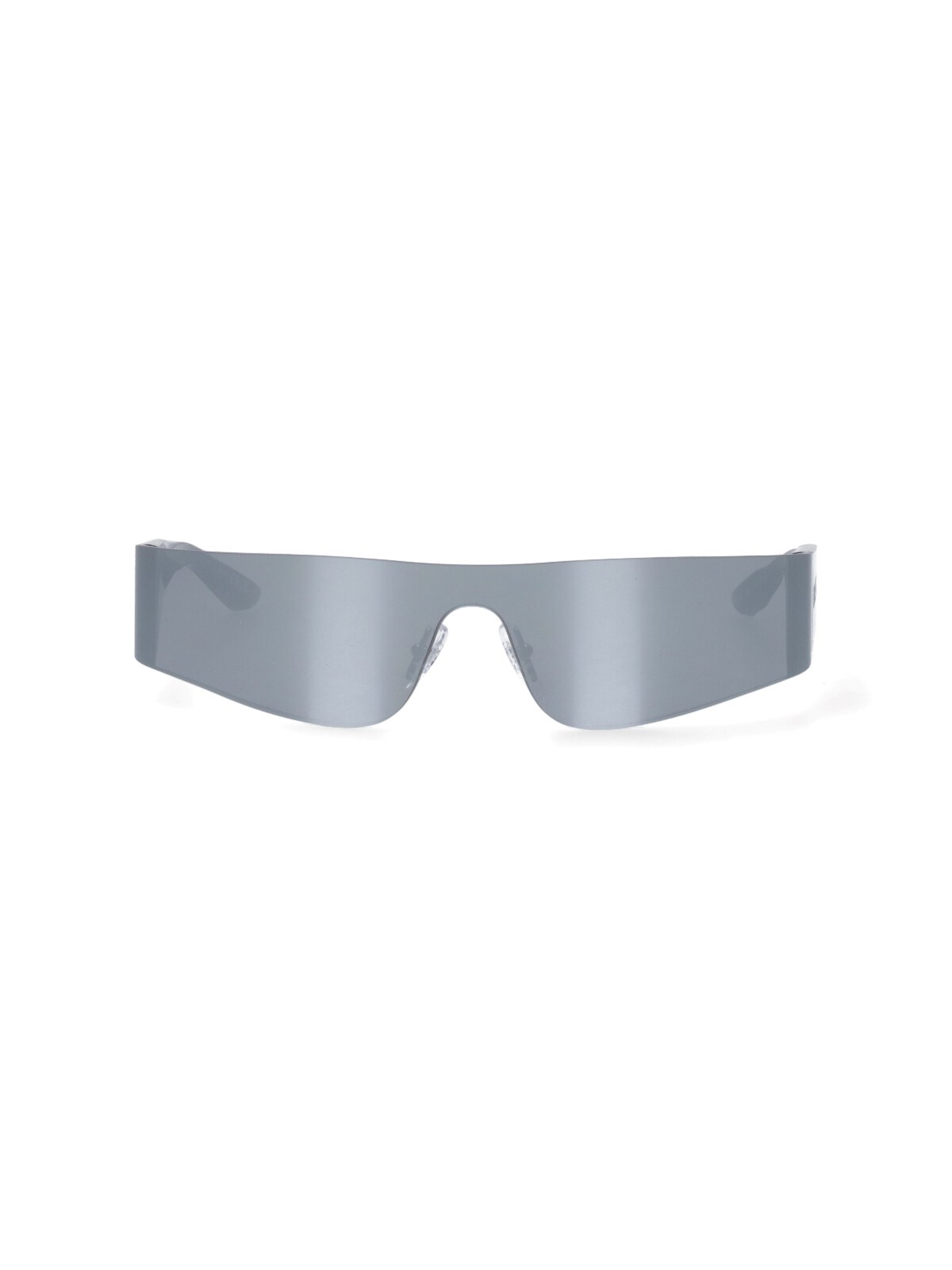Balenciaga Mono Rectangle Sunglasses In Silver