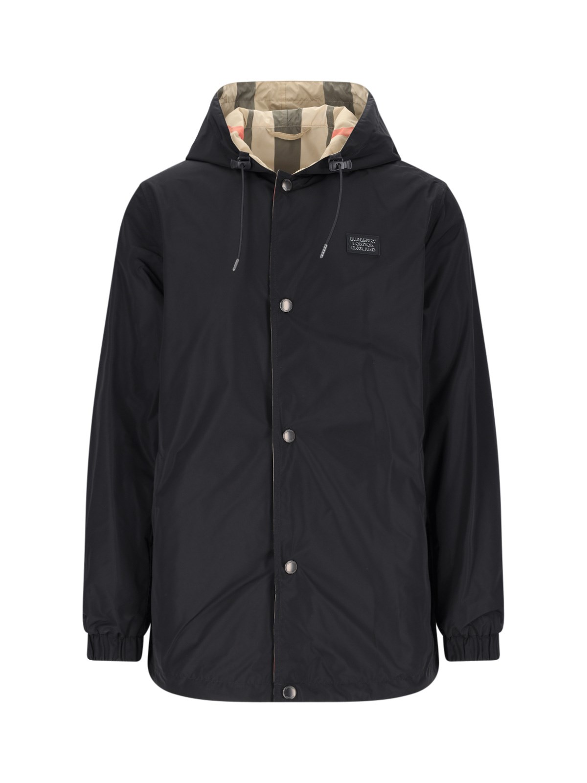 Burberry Check-pattern Reversible Hooded Jacket