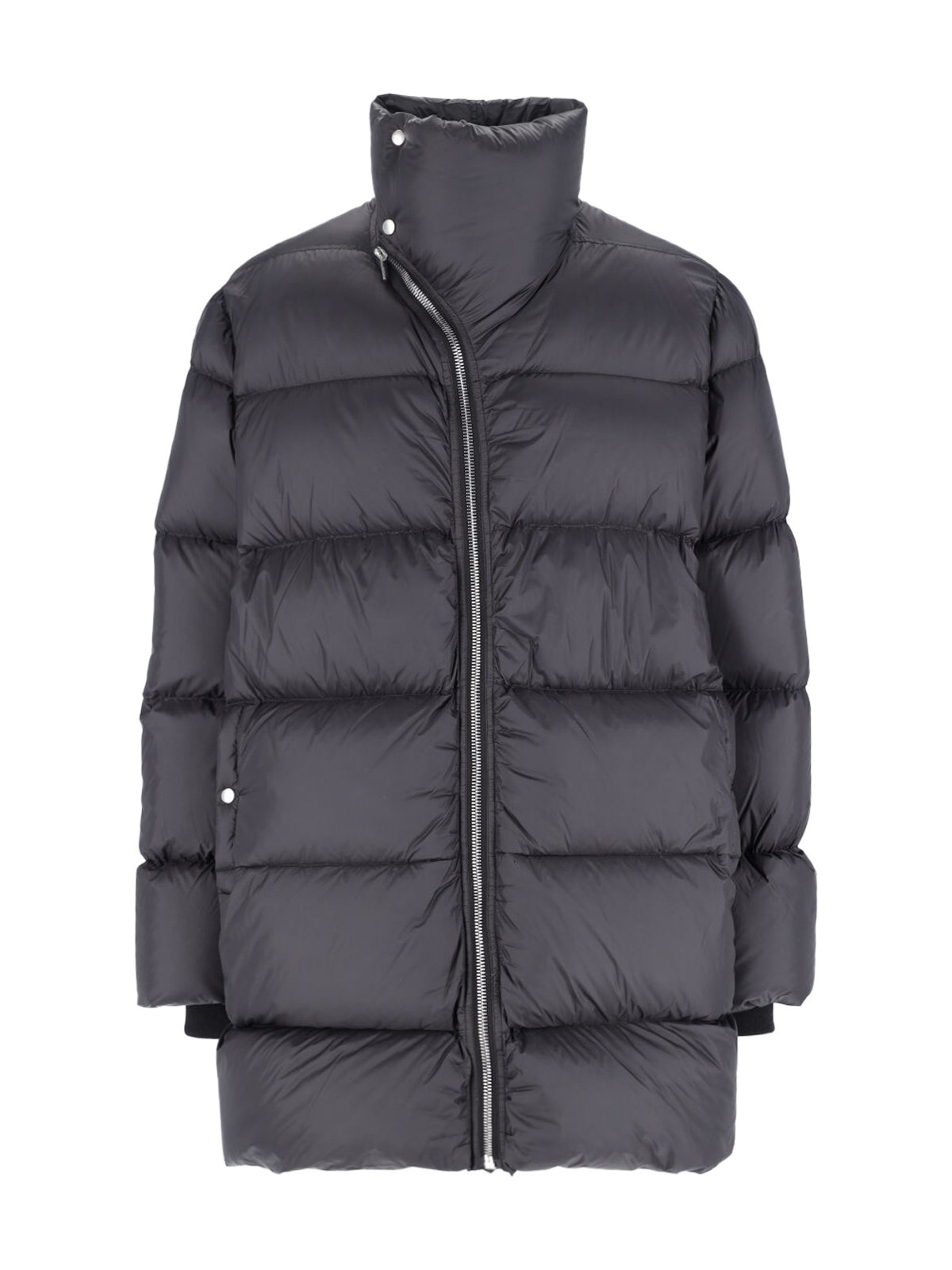 Rick Owens Long Down Jacket Turtle In Black