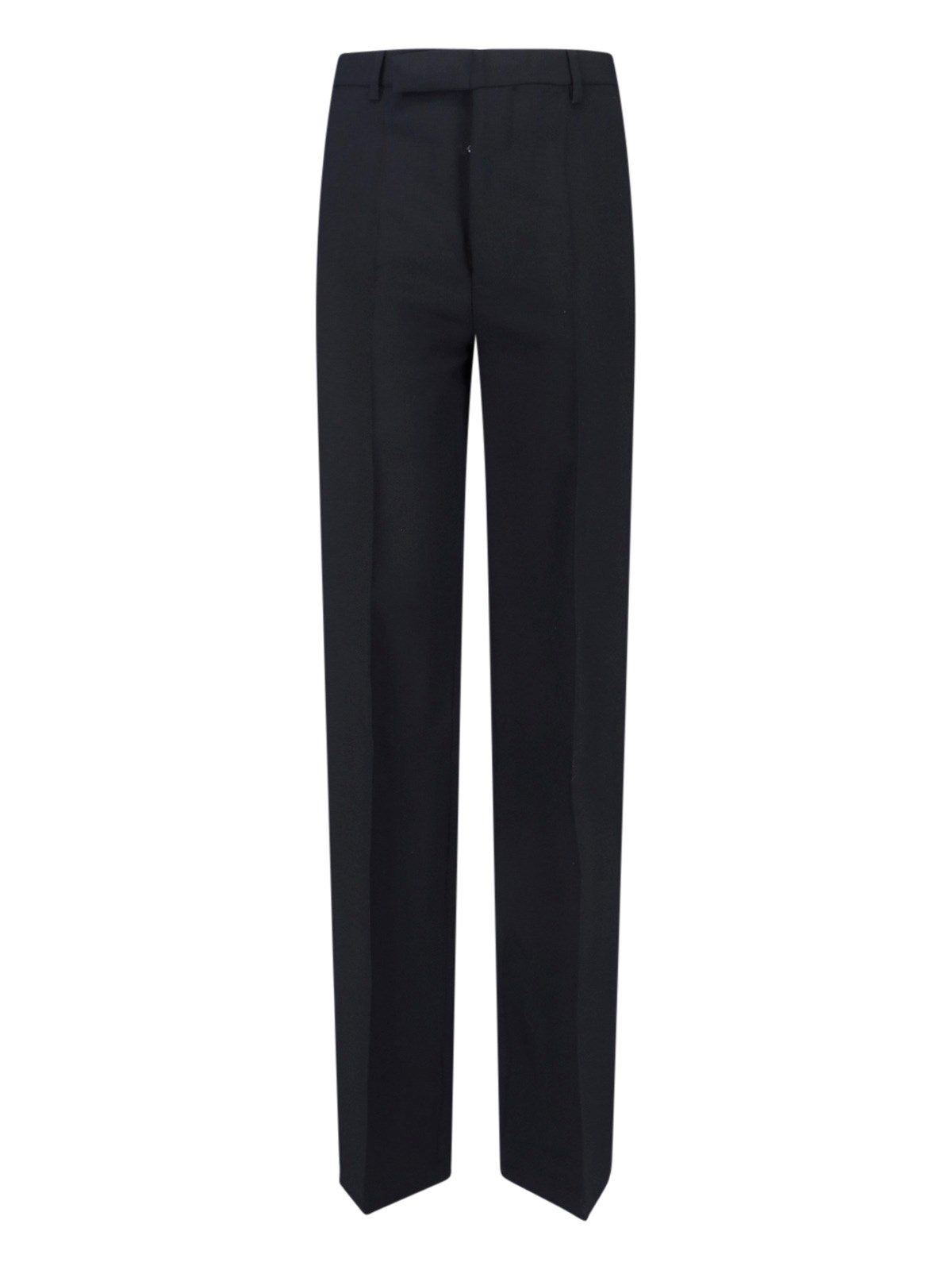 Rick Owens Dietrich Pressed Crease Trousers In Black