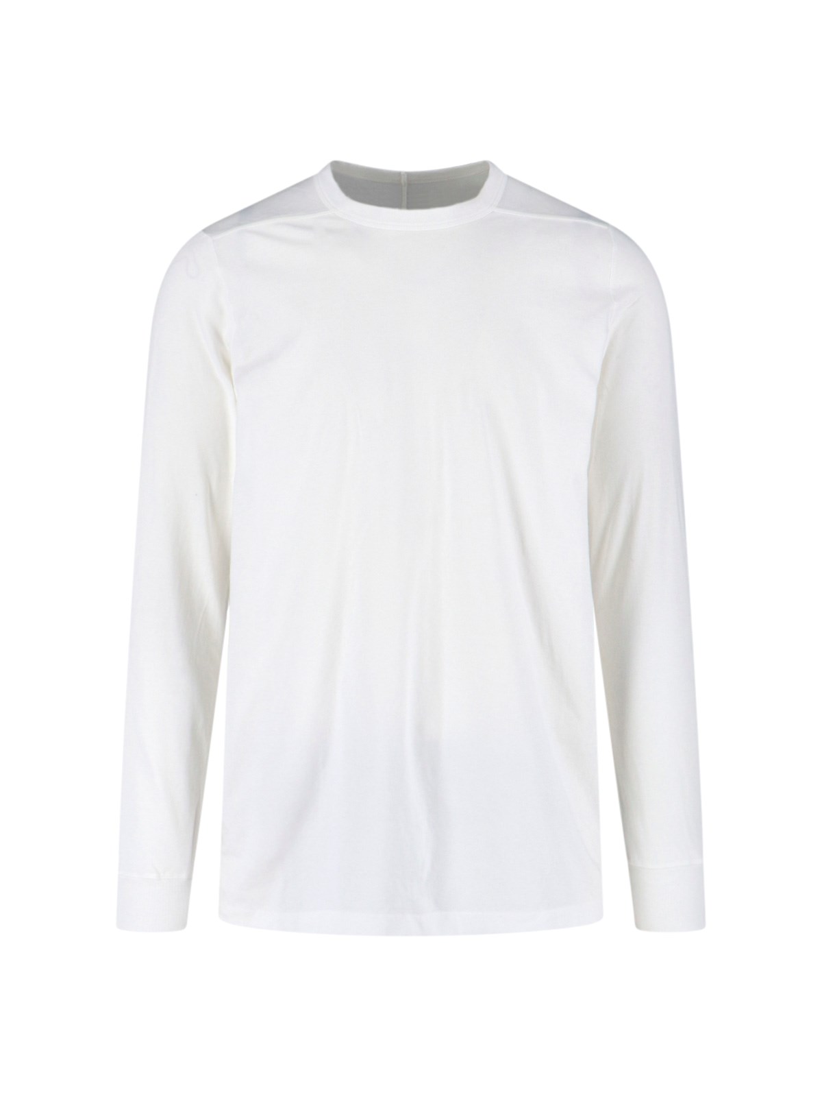 Rick Owens Crew Neck Long Sleeves Plain Design In White