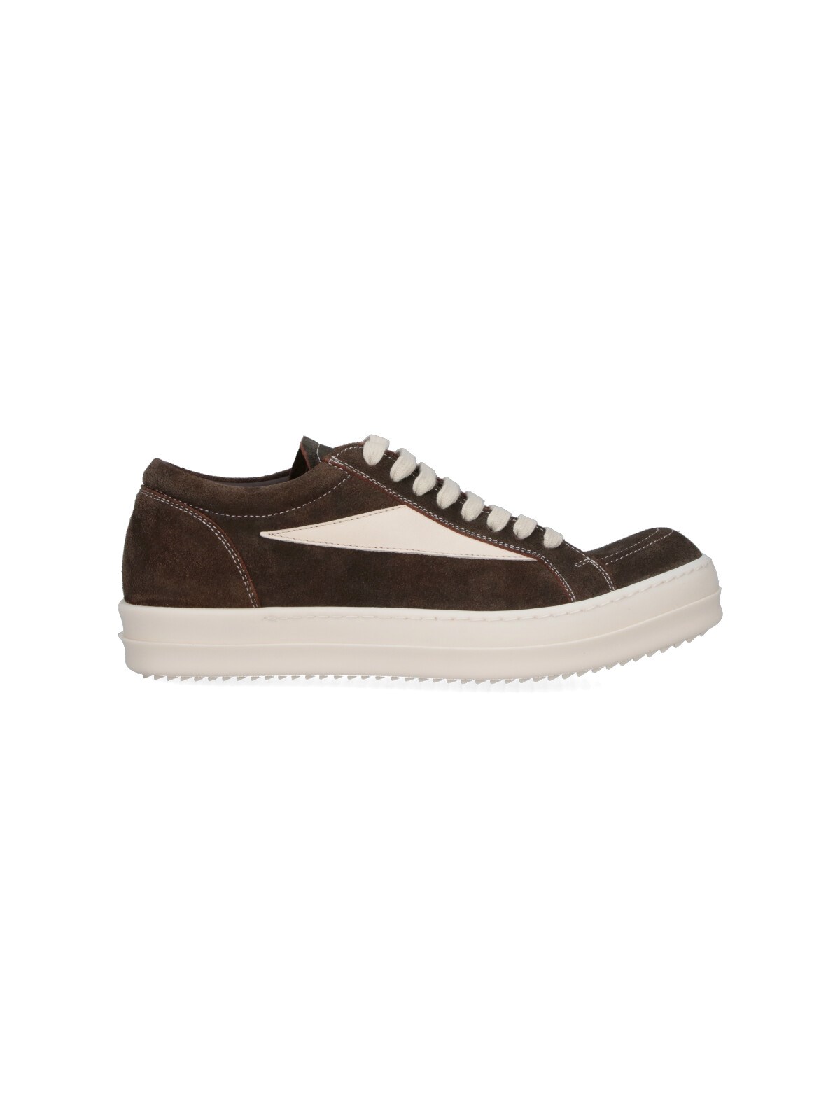 Rick Owens Drkshdw Waxed Canvas Vintage Low-top Sneakers In Brown