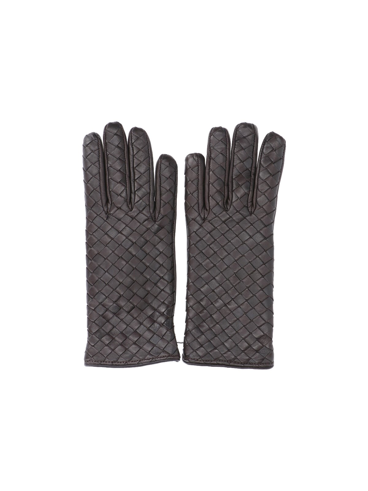 Bottega Veneta Lamb Leather Gloves In Brown