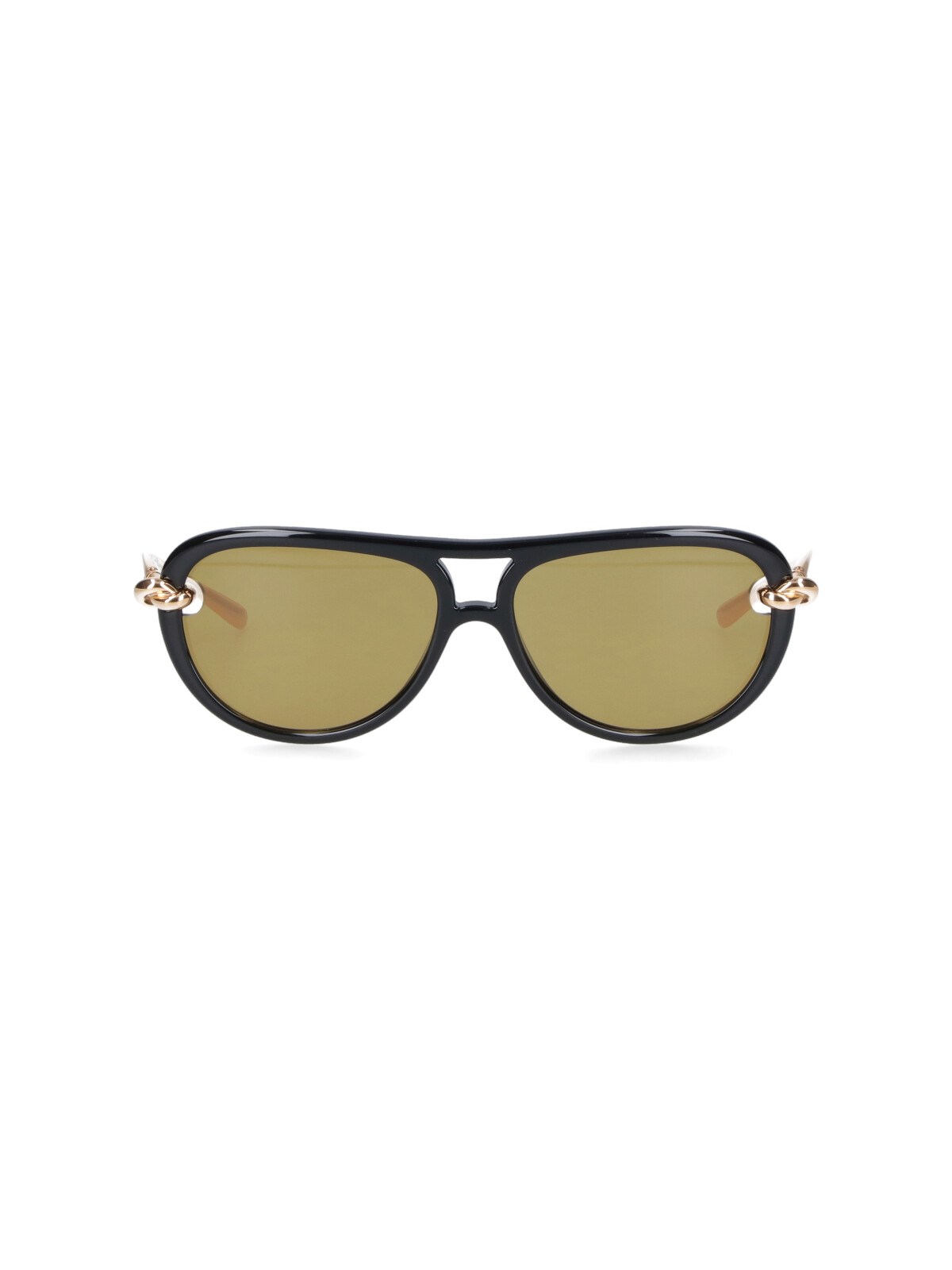Bottega Veneta 'knot Aviator' Sunglasses In Black