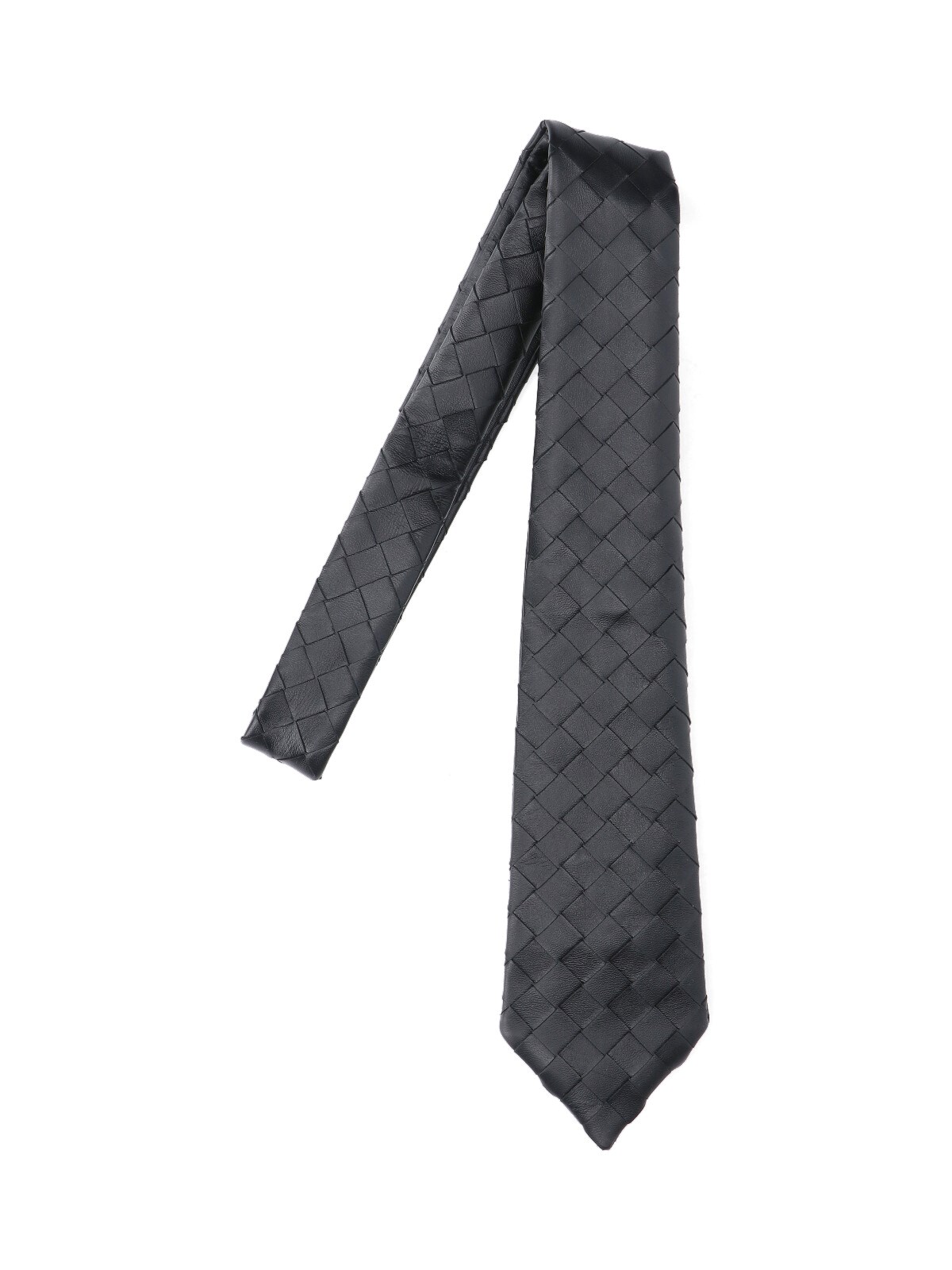 Bottega Veneta Lamb Leather Tie In Black
