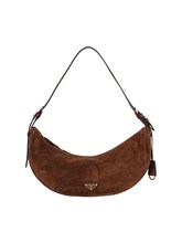 【関税&送料込】Prada Prada Demi-Lune Large Shoulder Bag In Natural Prada Demi-lune Large Leather Shoulder Bag | PRADA