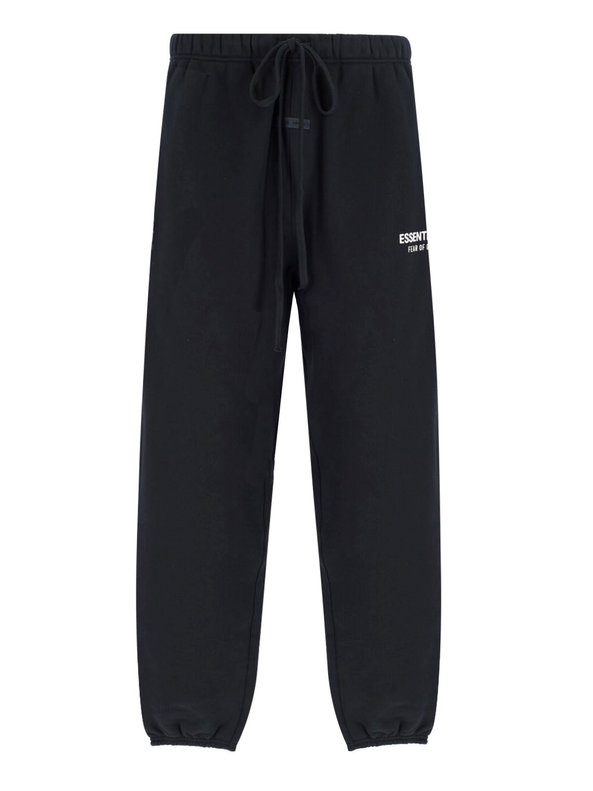 Essentials Mens Logo-embellished Cotton-blend Jogging Bottoms Jet Black