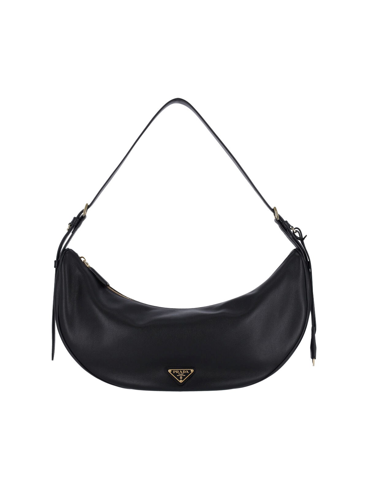 【PRADA】Demi-Lune Large Shoulder Bag Natural Prada Demi-lune Large Leather Shoulder Bag | PRADA