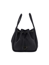 ショルダーバッグ・ポシェット PRADA BLACK LEATHER MINI PRADA DARLING BUCKET BAG Black Prada Darling leather mini bucket bag | PRADA
