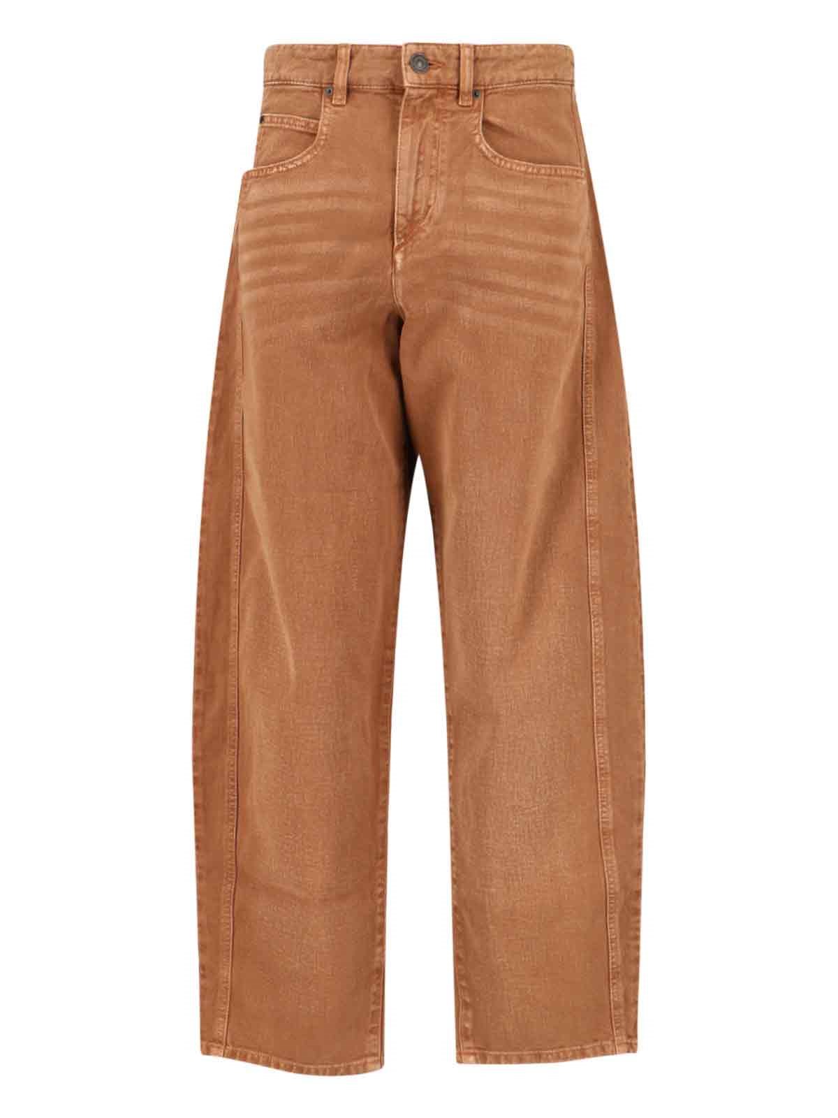 Isabel Marant Straight Trousers Featuring Pockets In Brown