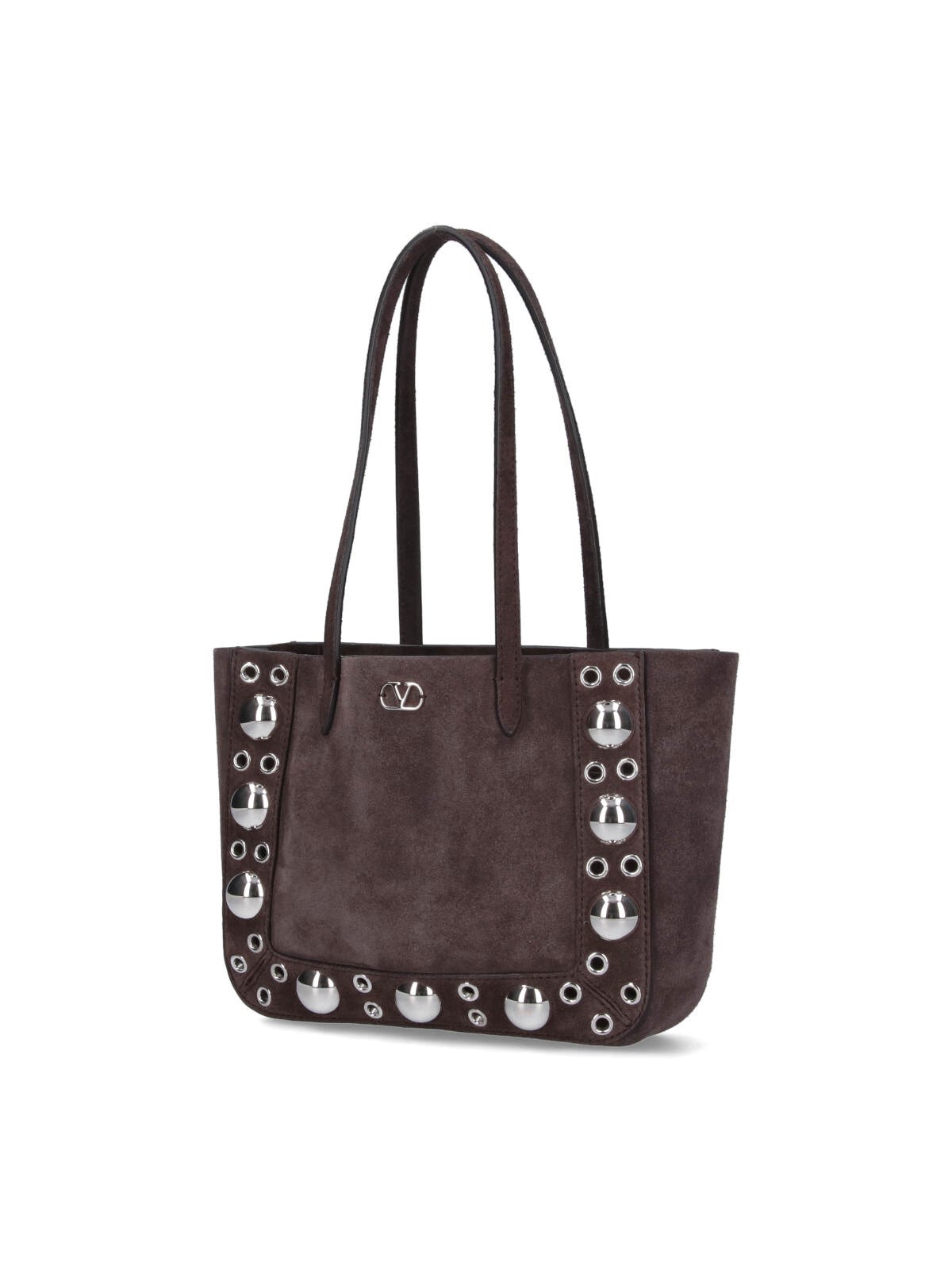 ヴァレンティノ Valentino Garavani Nellcote Mini Tote Bag Valentino Garavani Nellcote Mirror-Embellished Suede Mini