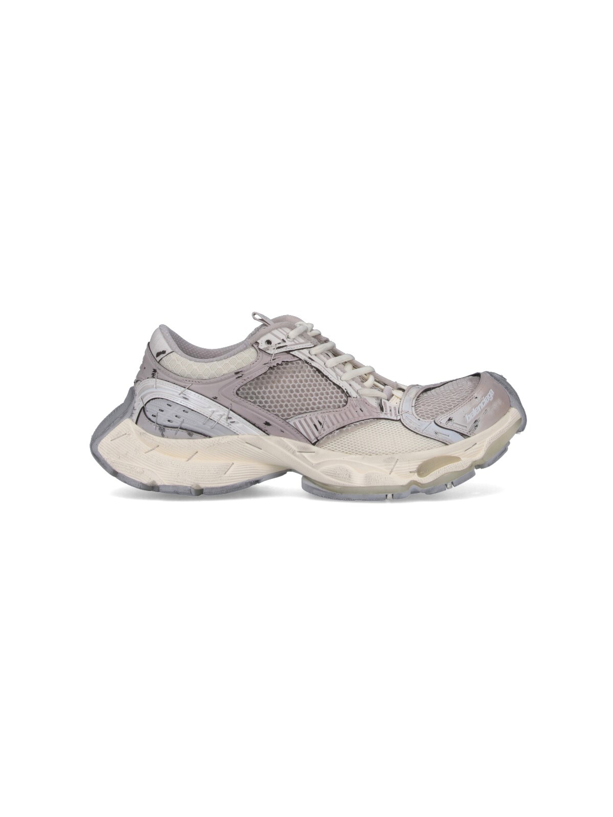 Balenciaga Multicolor Synthetic Leather And Mesh Stapler Sneakers